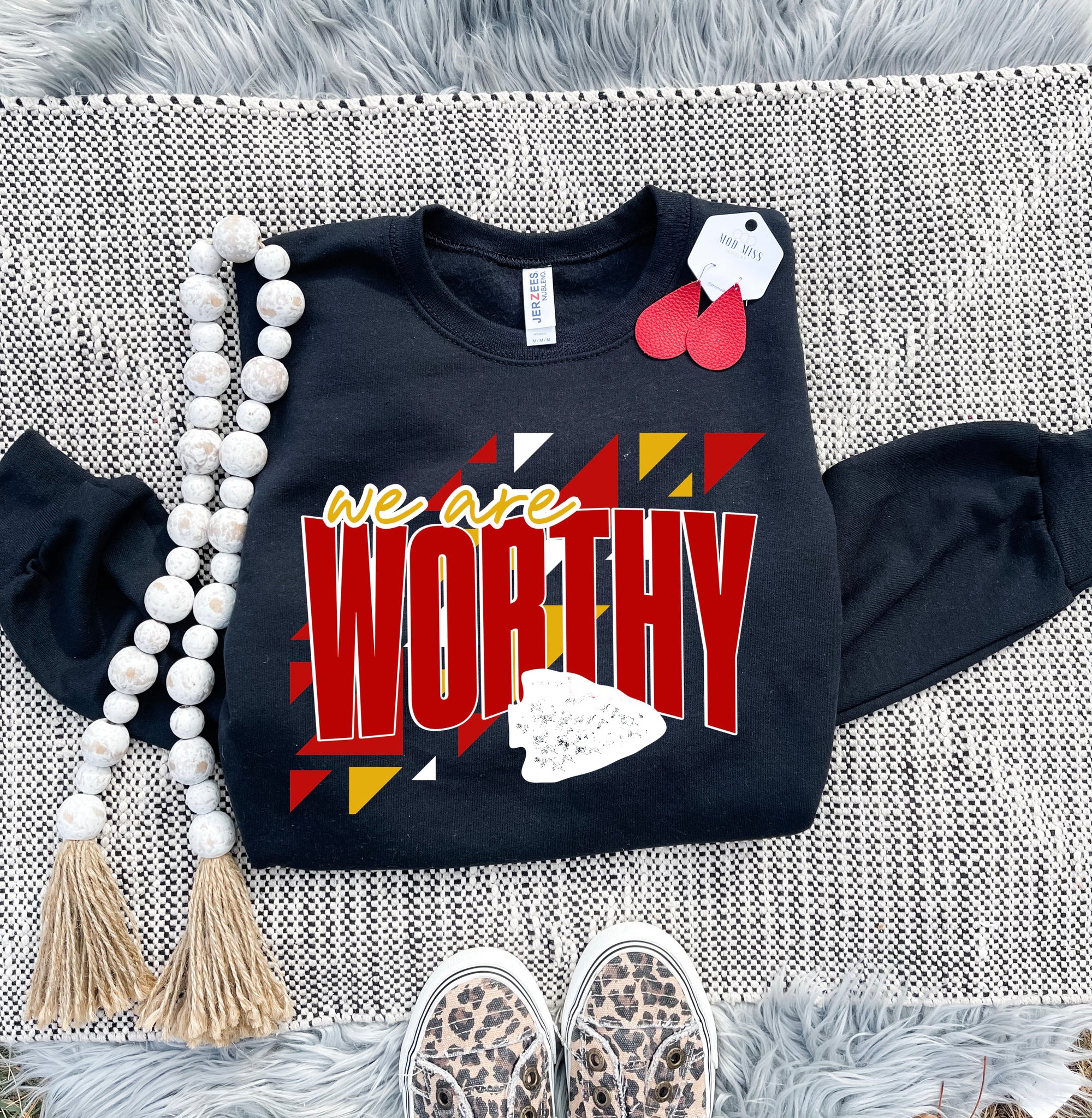 **HALFTIME DEAL** We Are Worthy Black Sweatshirt