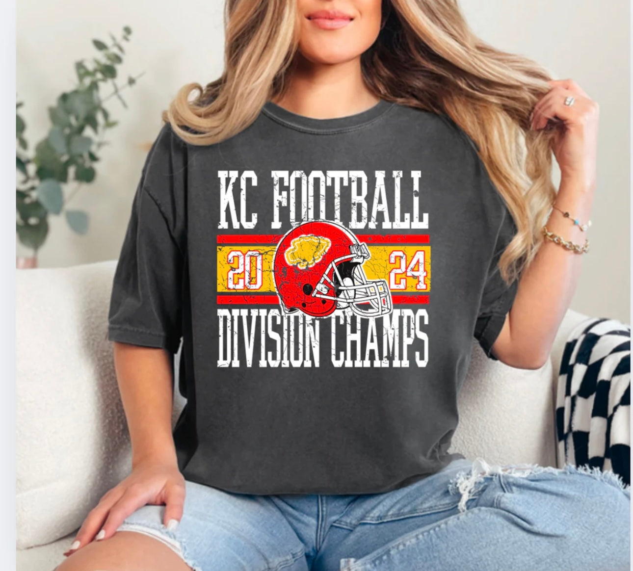 **PREORDER** KC Football Division Champs Pepper Tee