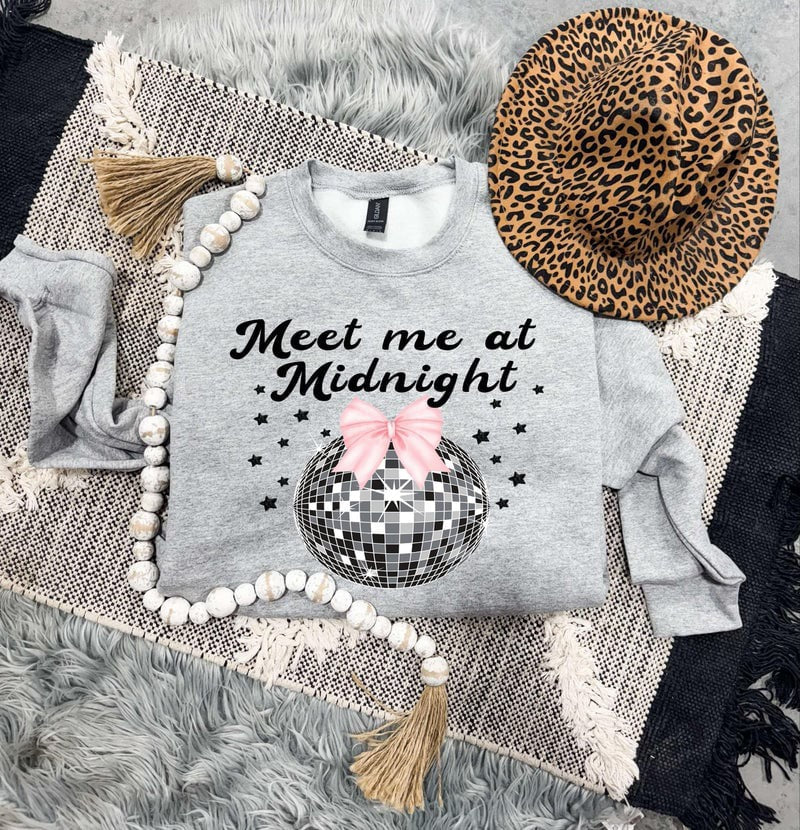 Meet Me At Midnight Disco Ball Sports Grey Sweatshirt