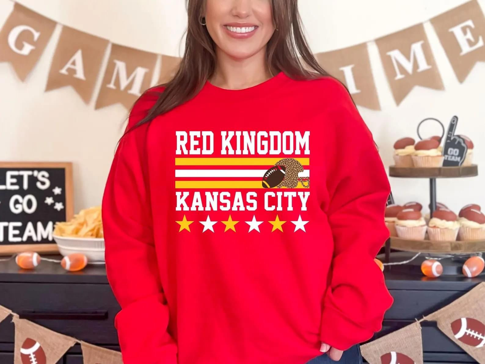 Red Kingdom Lines & Stars Kansas City Red Sweatshirt