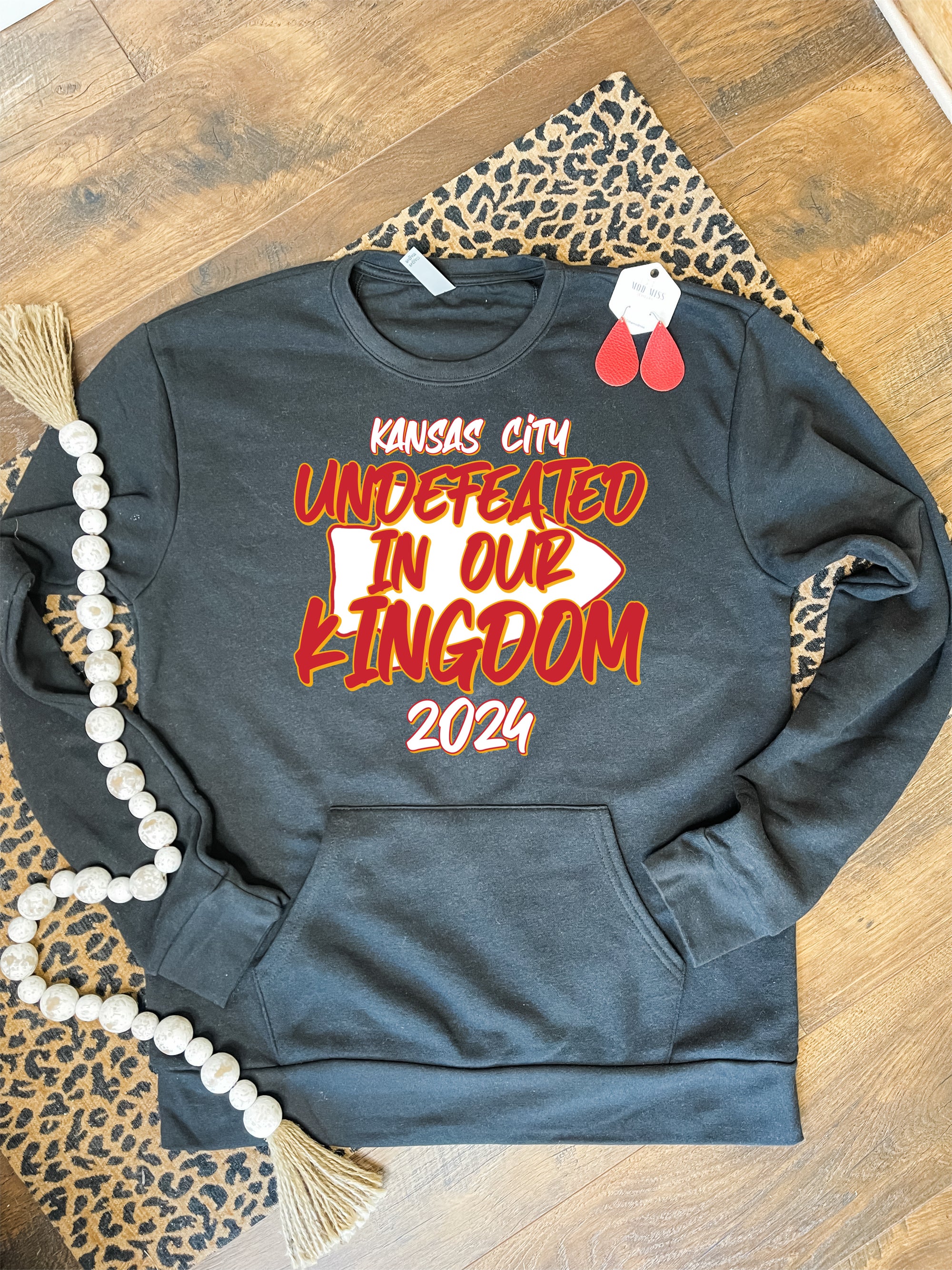 Undefeated In Our Kingdom Black Pocket Sweatshirt