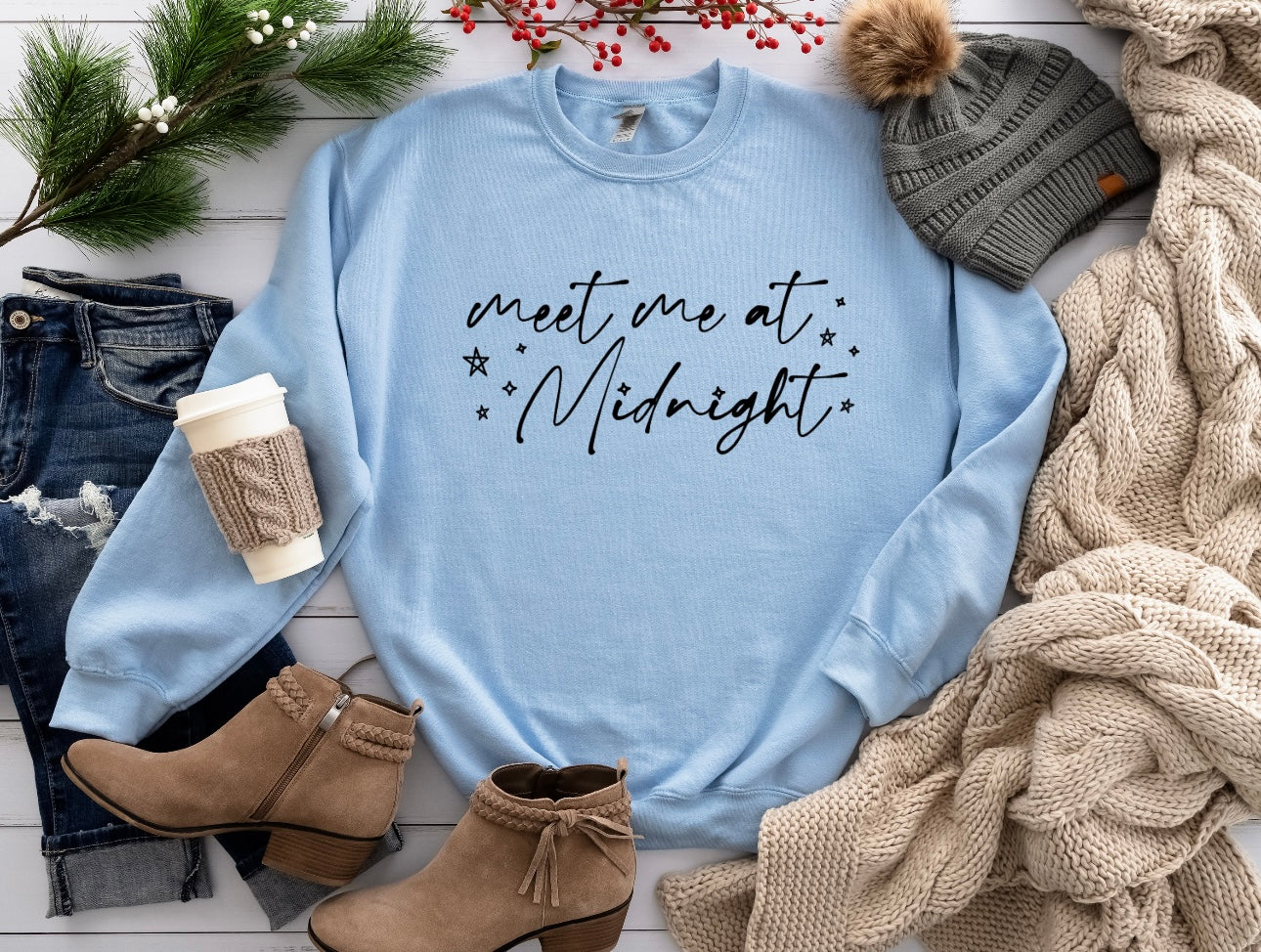 Meet Me At Midnight Light Blue Sweatshirt