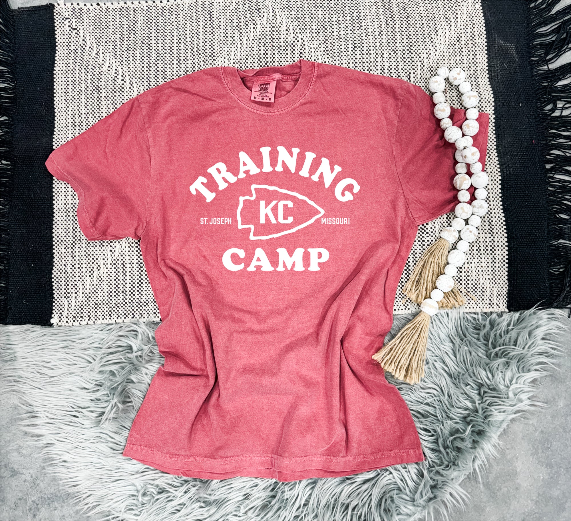 White KC Training Camp Crimson Tee