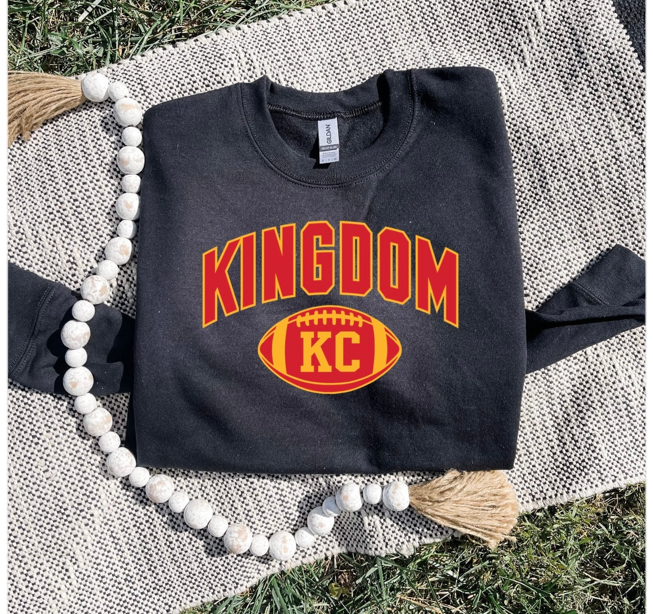 Solid Red Kingdom KC Black Sweatshirt