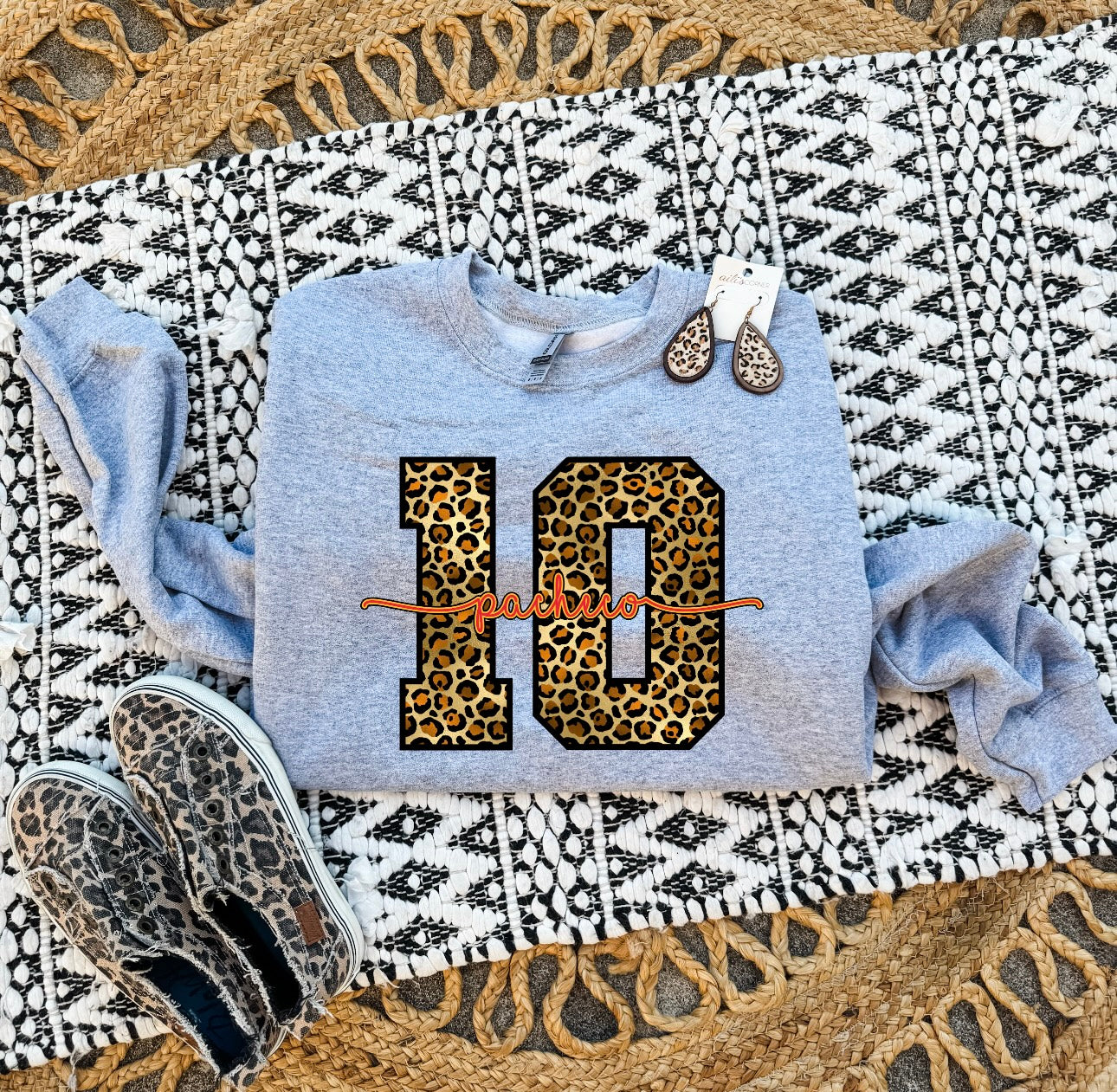 **HALFTIME DEAL** Leopard 10 Sports Grey Sweatshirt