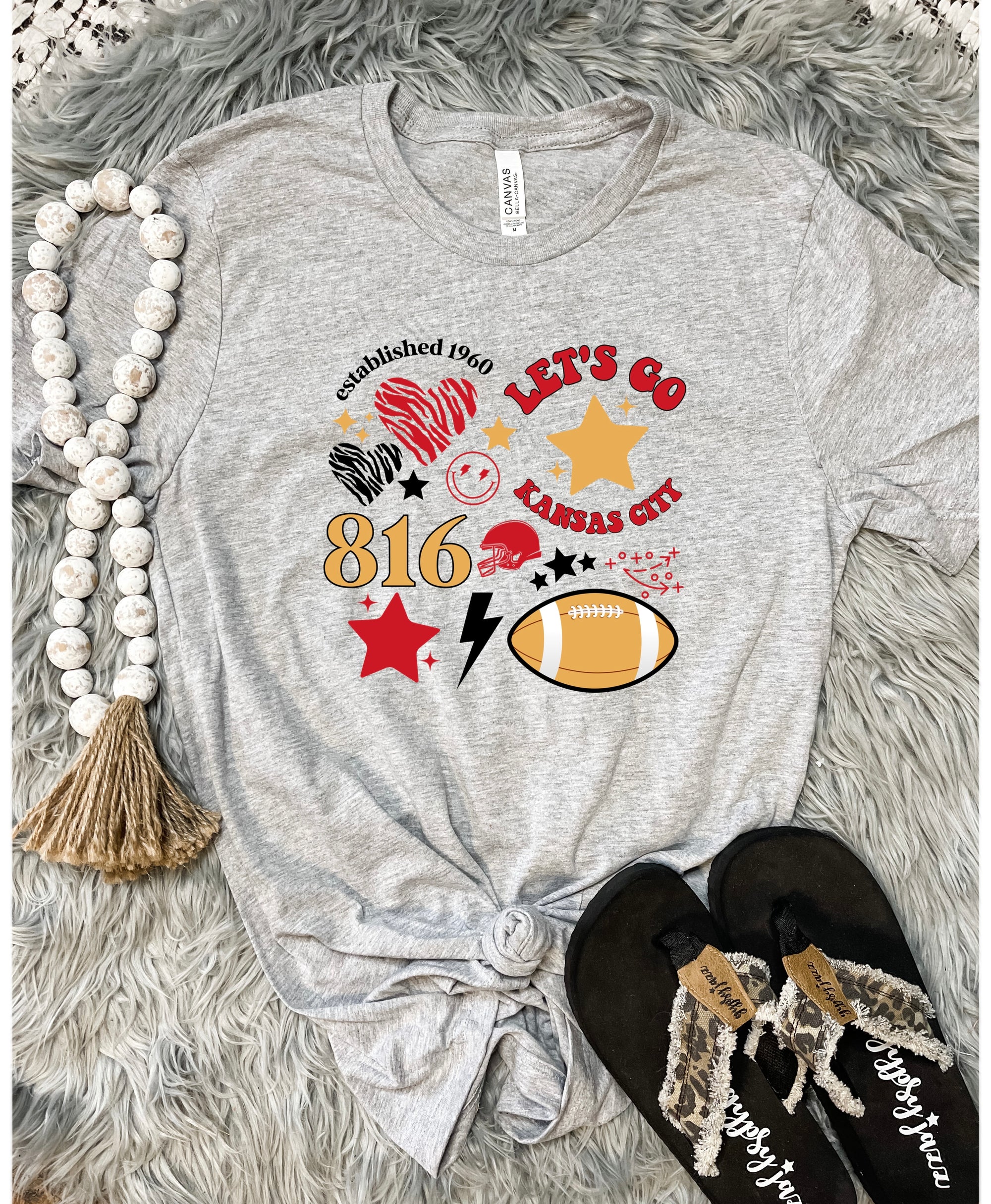 Let's Go Kansas City Collage Heather Grey Tee