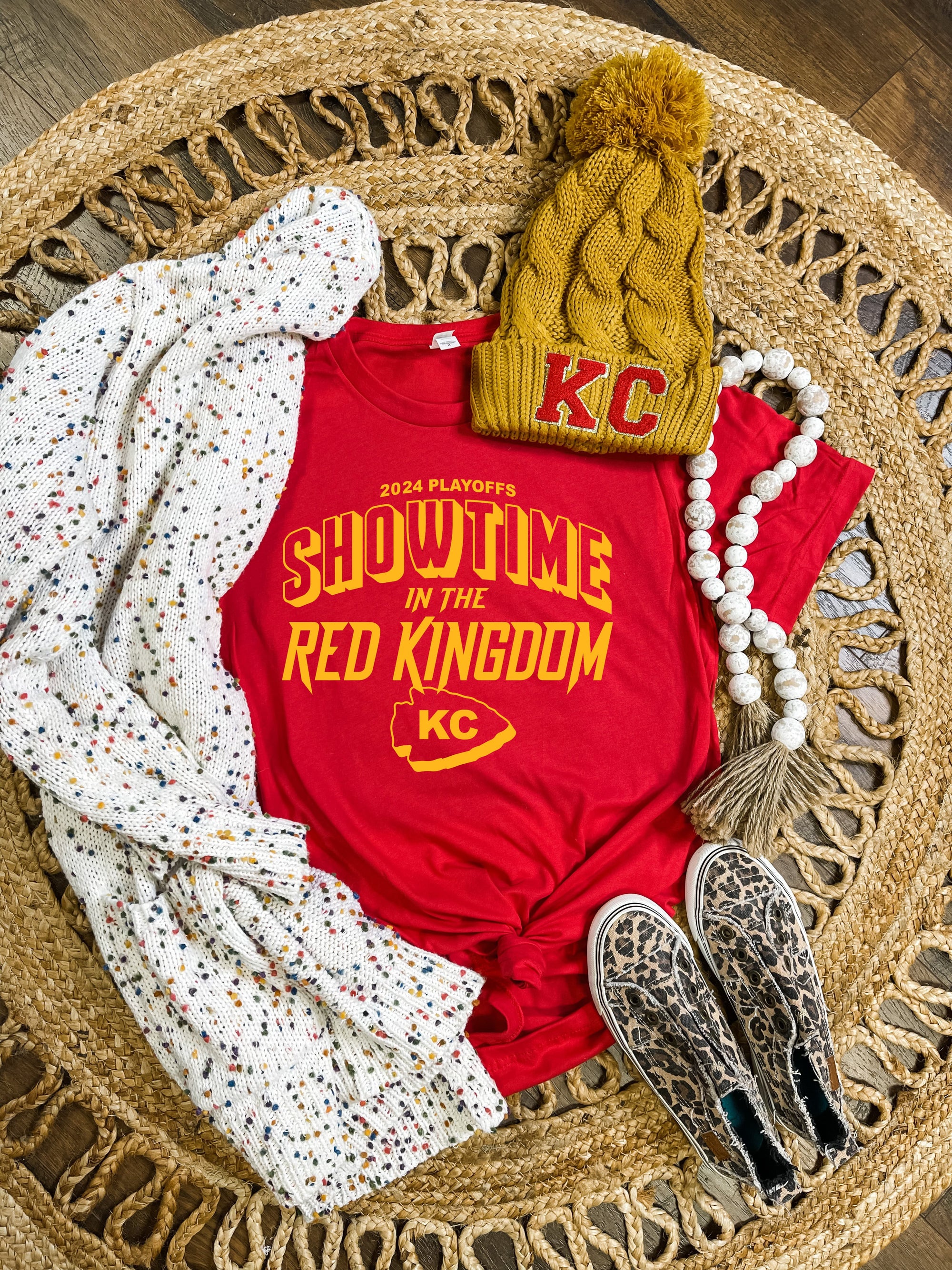 **HALFTIME DEAL** Gold Showtime In The Red Kingdom Red Tee