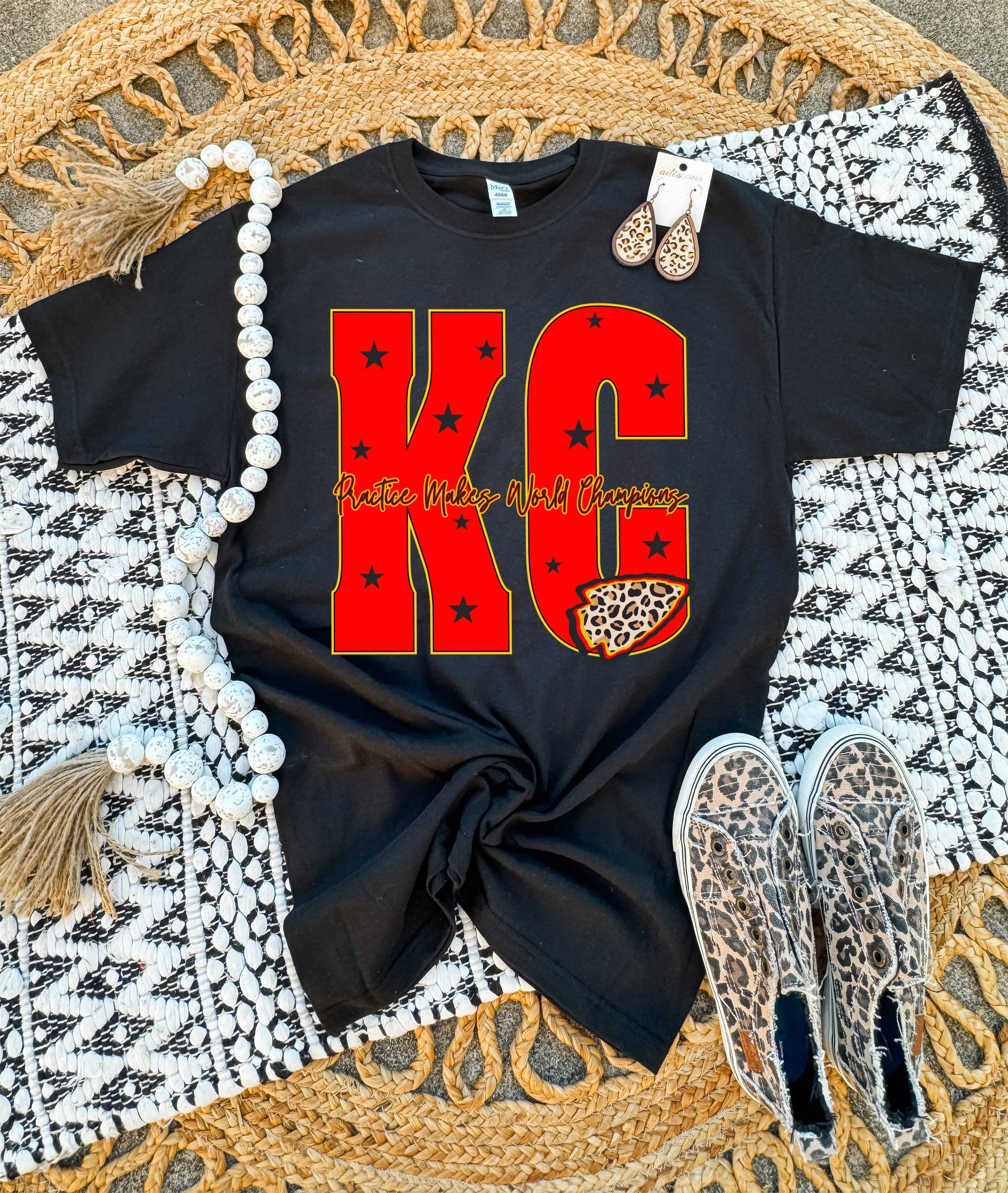 KC Practice Makes World Champions Black Tee