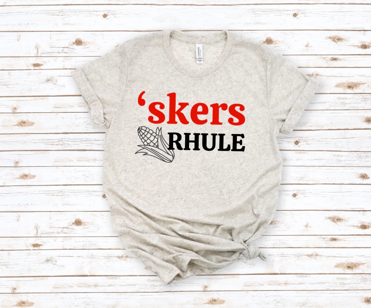 Red & Black 'Skers Rhule Oatmeal Tee