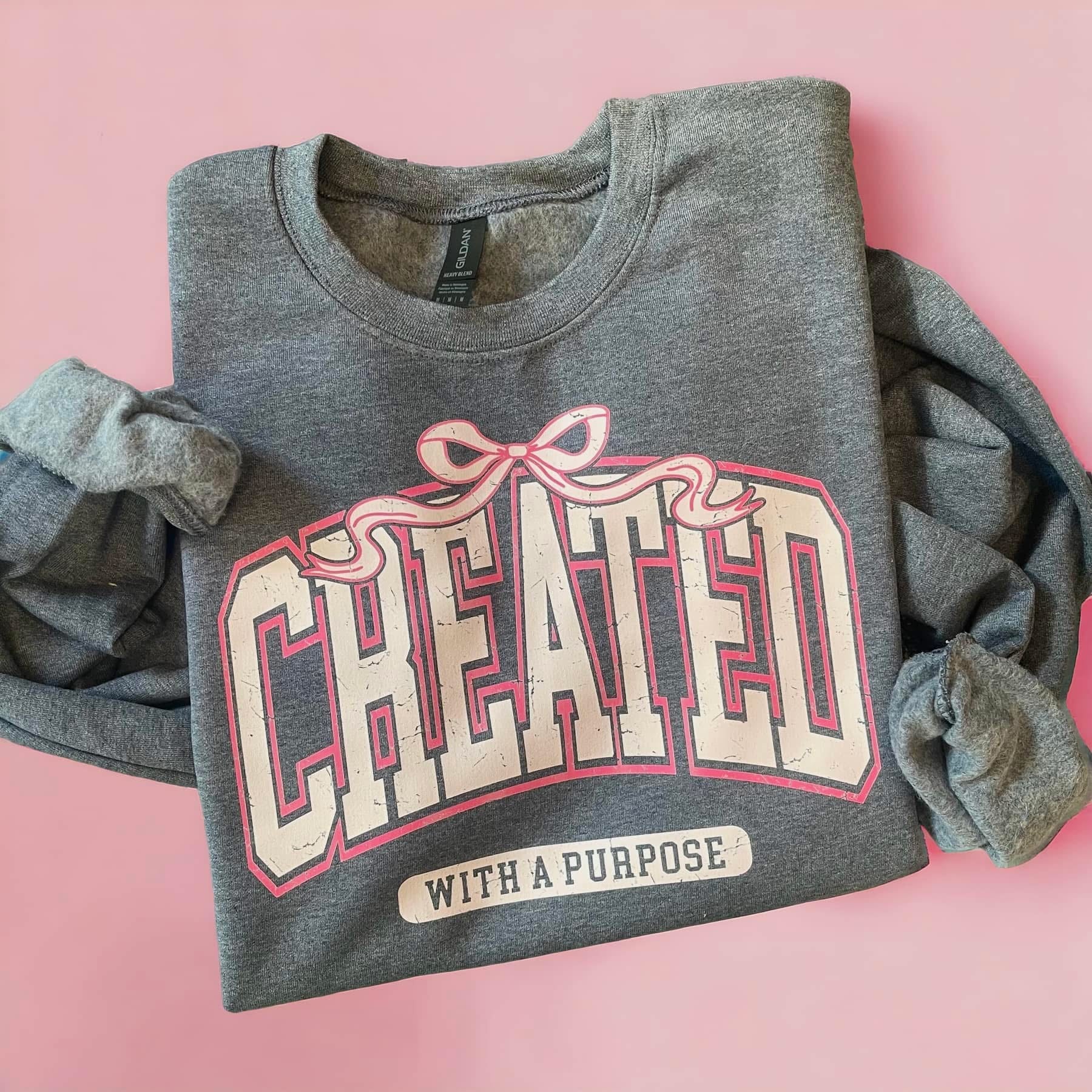 Created With A Purpose Heather Navy Sweatshirt