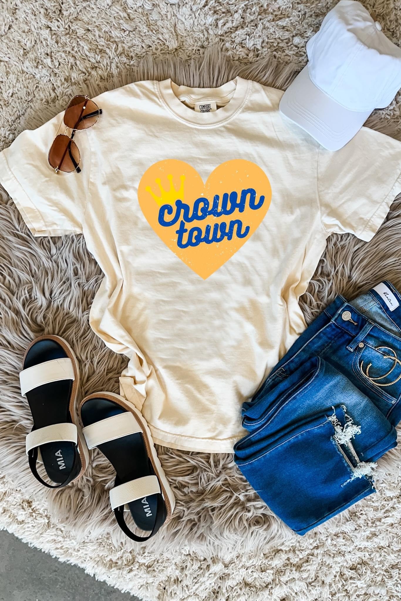 Crown Town Heart Ivory Tee