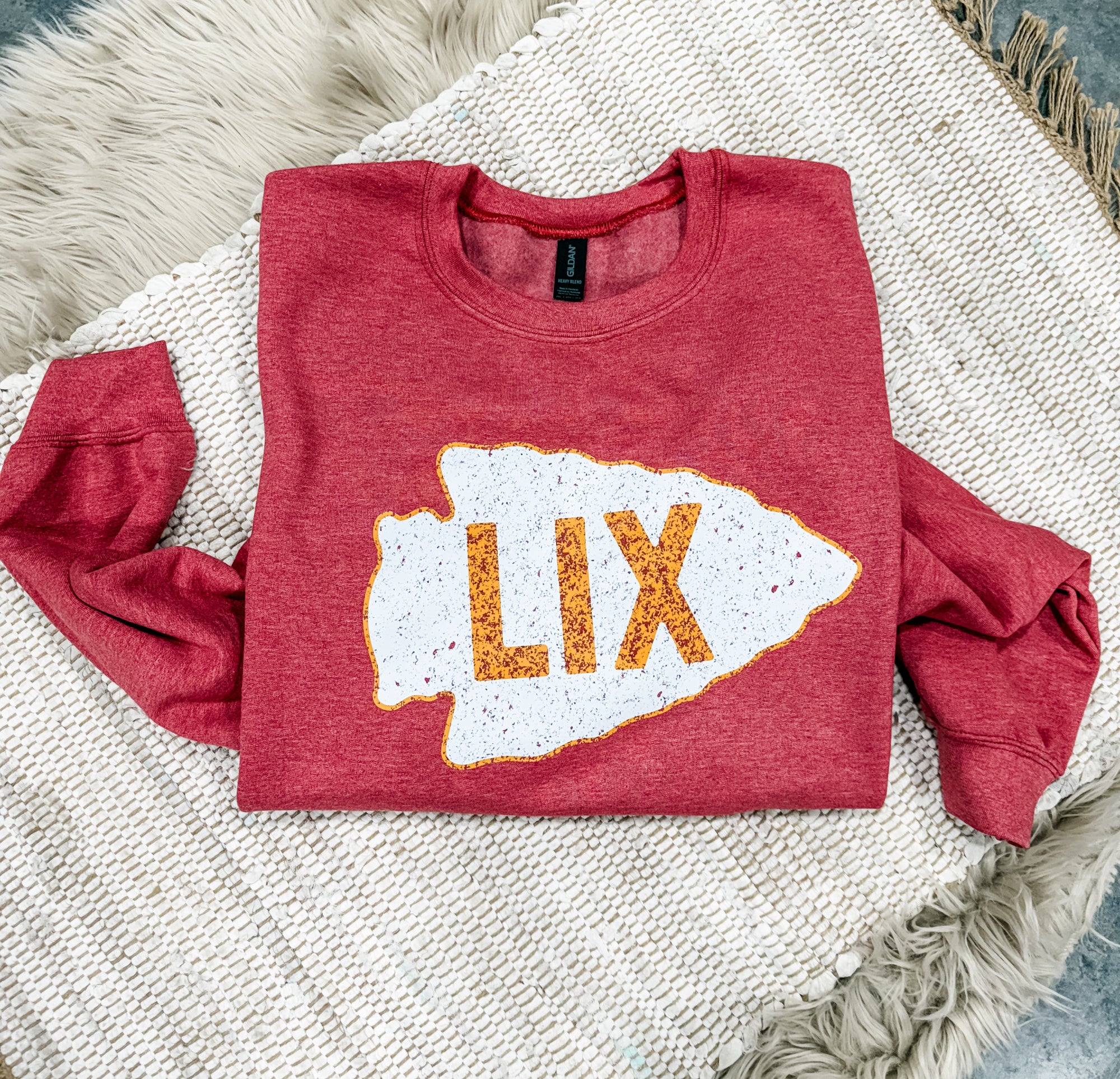 **READY TO SHIP** LIX Grunge Heather Red Sweatshirt