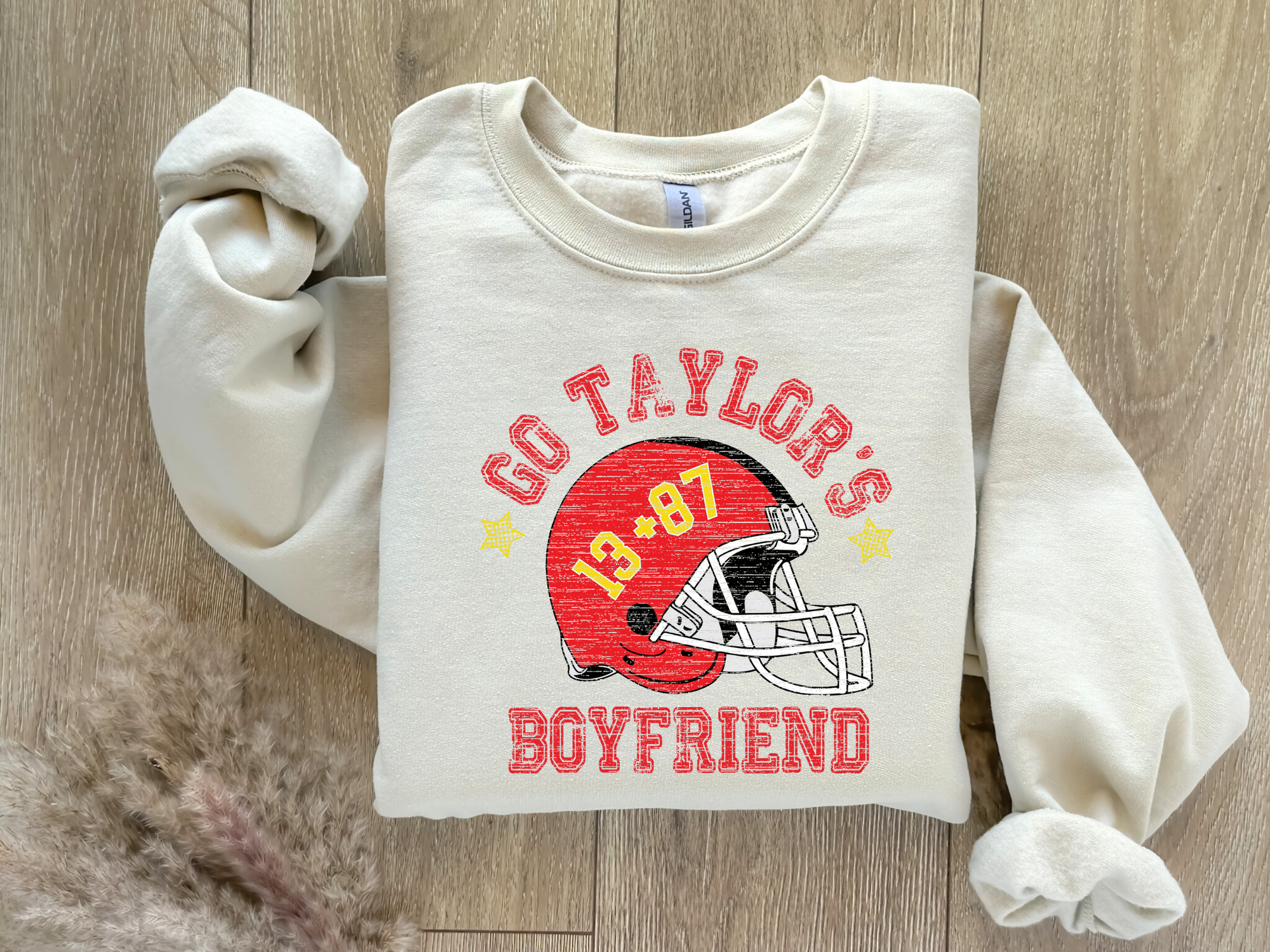 **HALFTIME DEAL** 13 + 87 Helmet Sand Sweatshirt