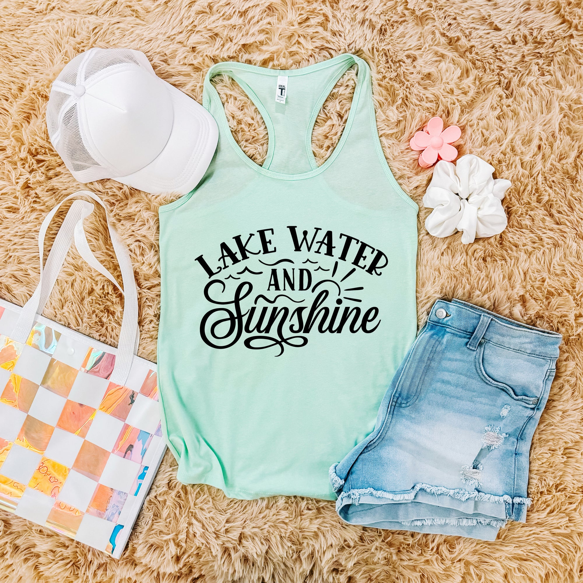 Lake Water & Sunshine Mint Tank Top