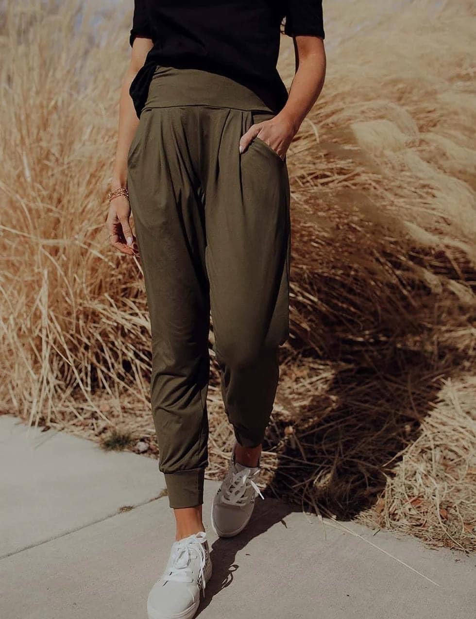 Dark Olive Harem Pants