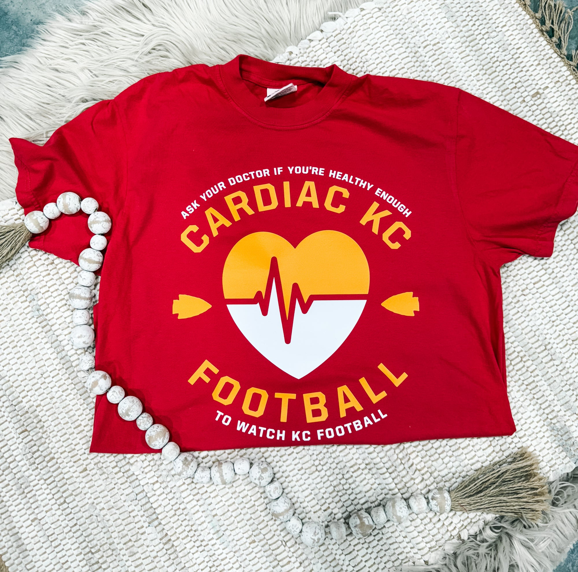 **READY TO SHIP** Ask Your Doctor KC Football Red Tee