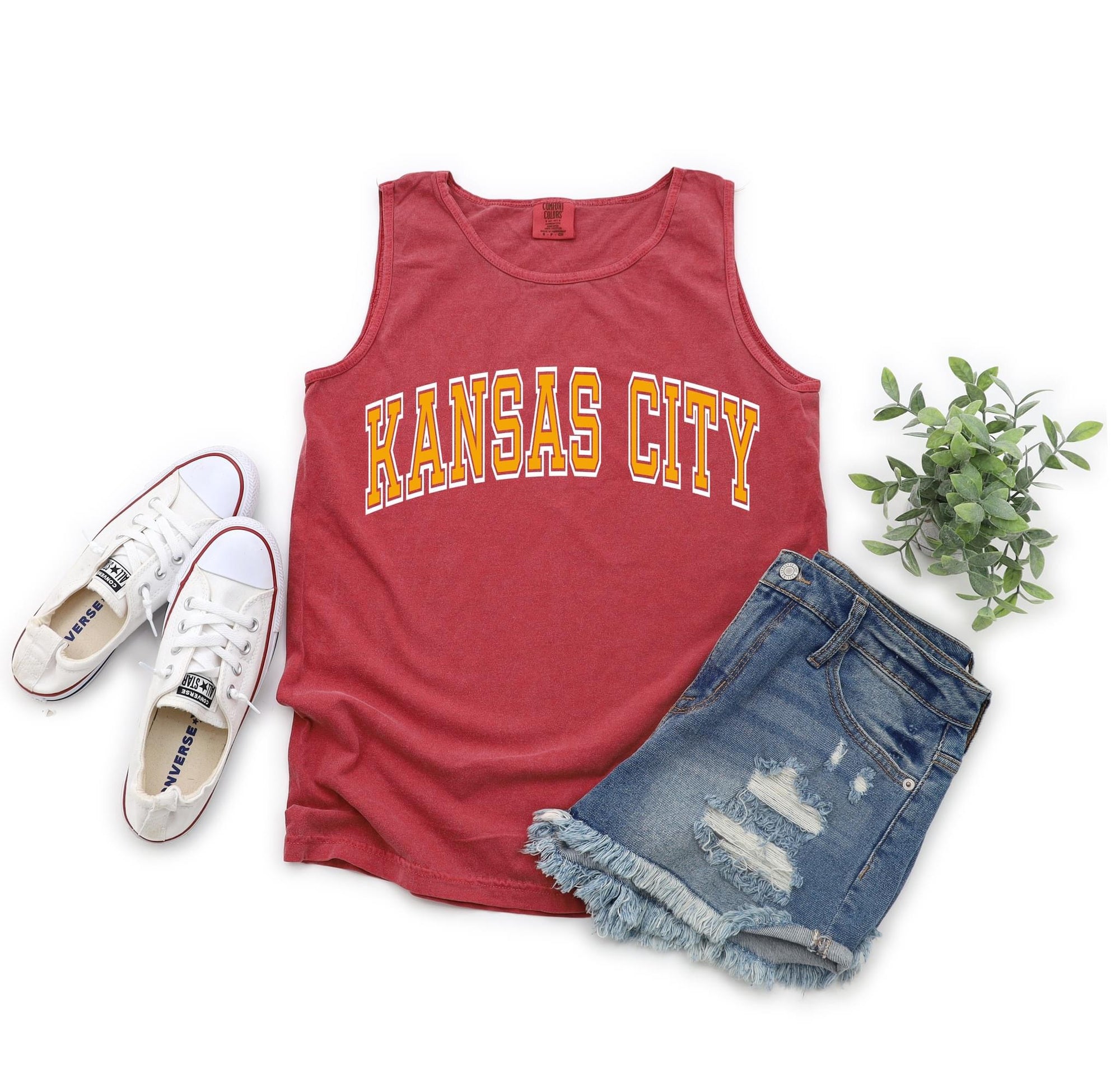 Gold & White Kansas City Crimson Tank Top