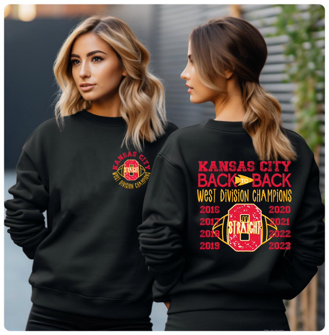 FRONT + BACK Kansas City Back To Back Black Sweatshirt