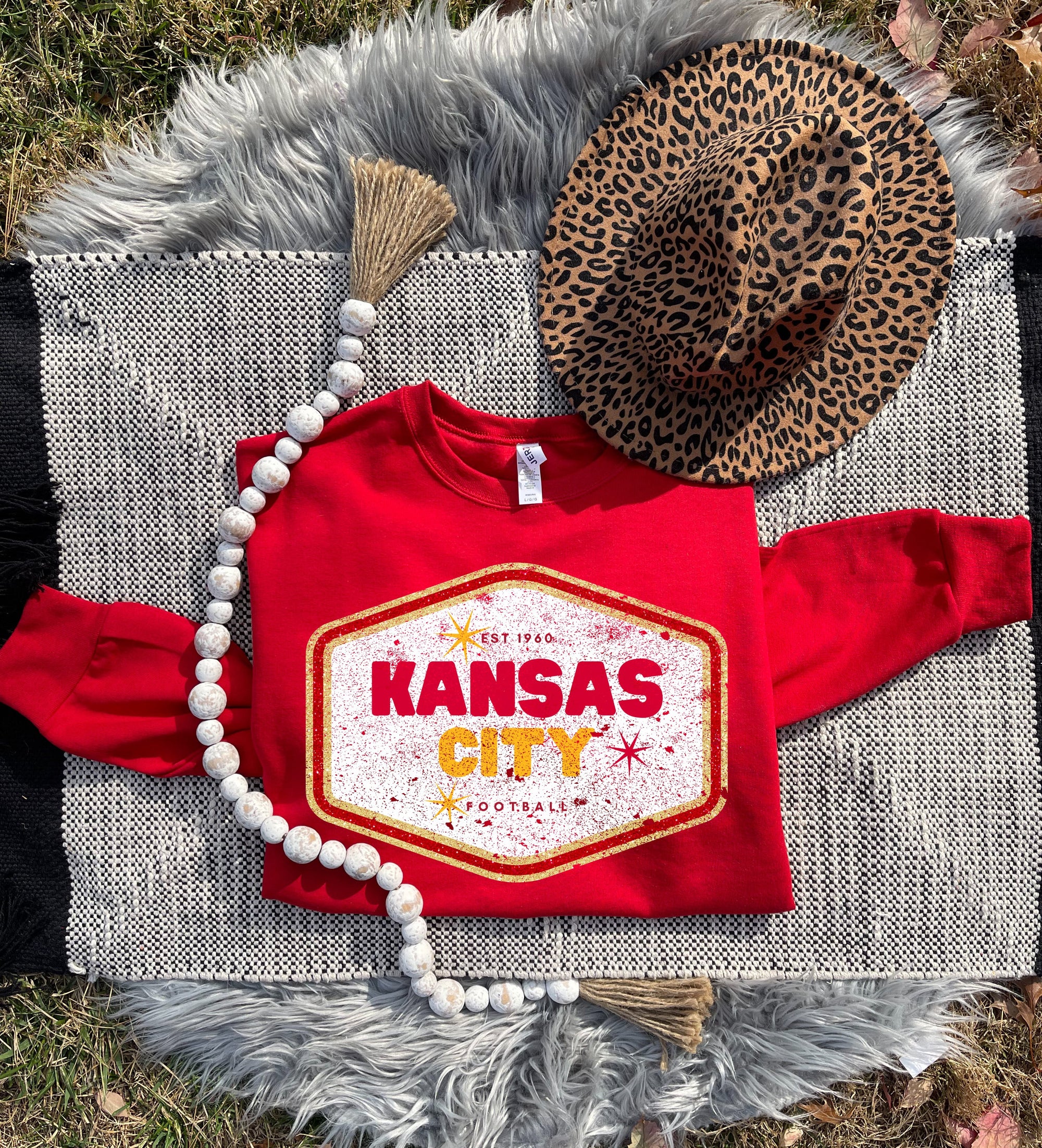 **HALFTIME DEAL** Retro Design Kansas City Est. 1960 Red Sweatshirt