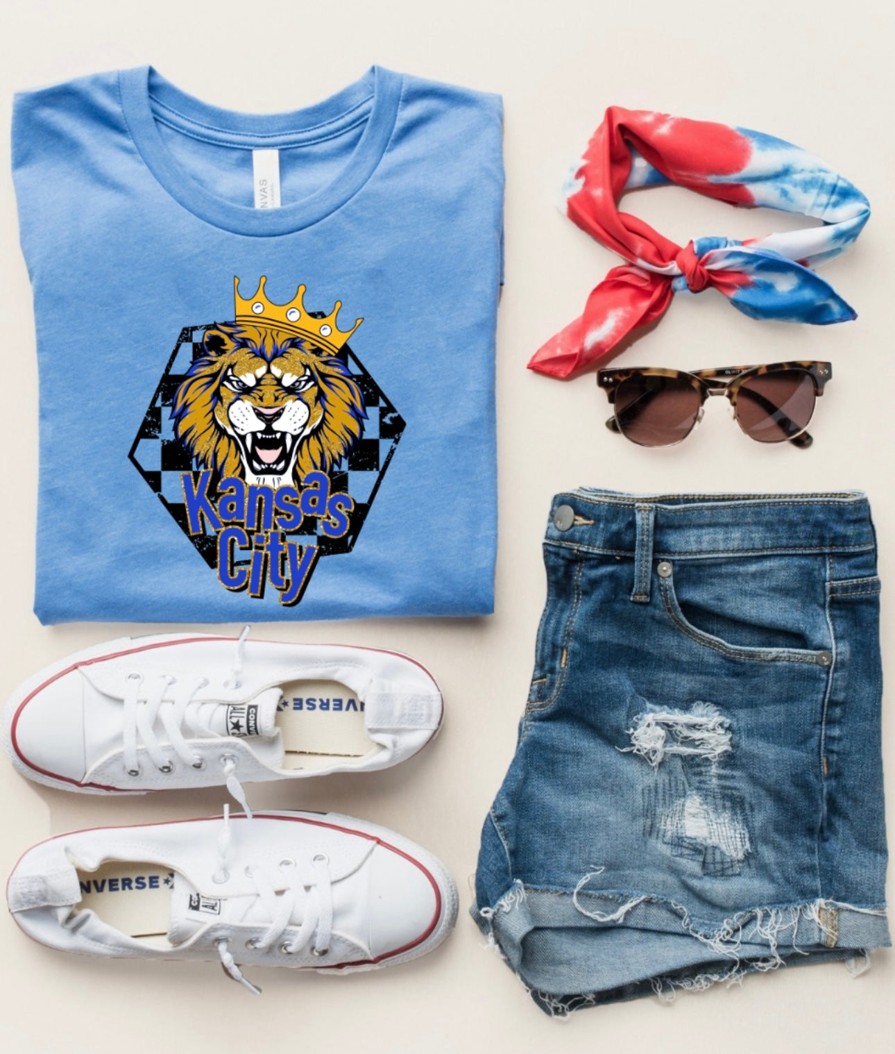 Kansas City Lion Crown Carolina Blue Tee