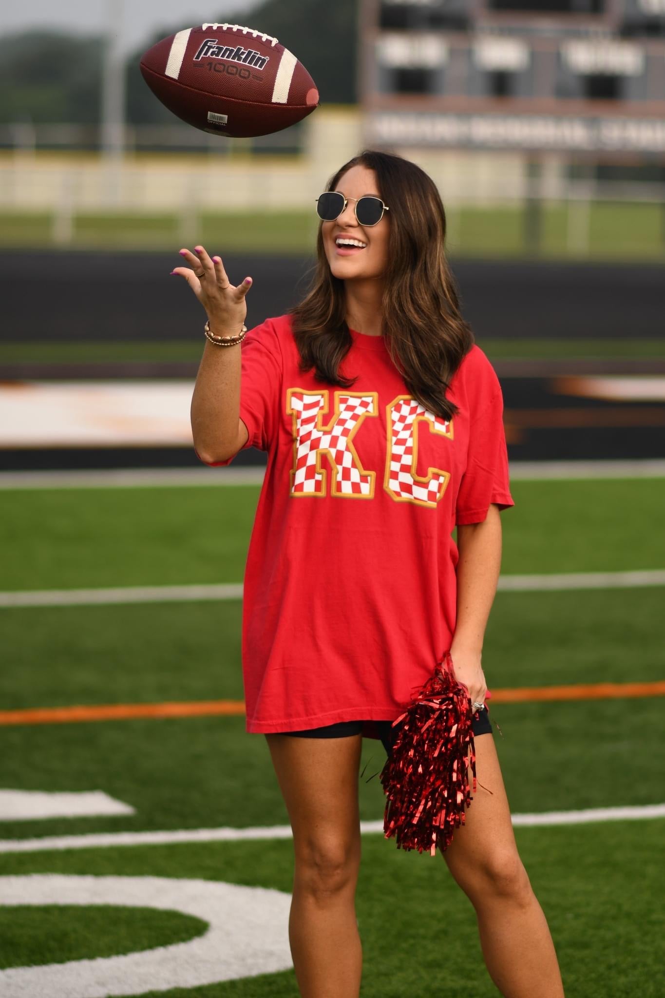 KC Red Checkered & White Red Tee