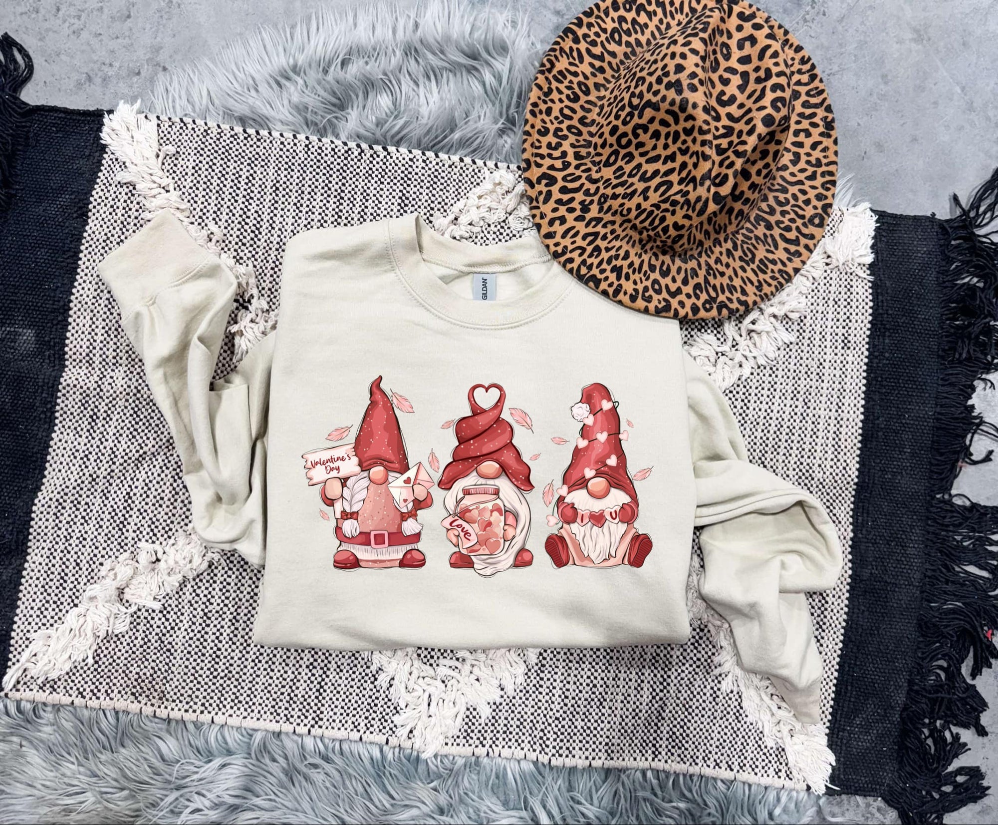 Valentine's Gnomes Sand Sweatshirt