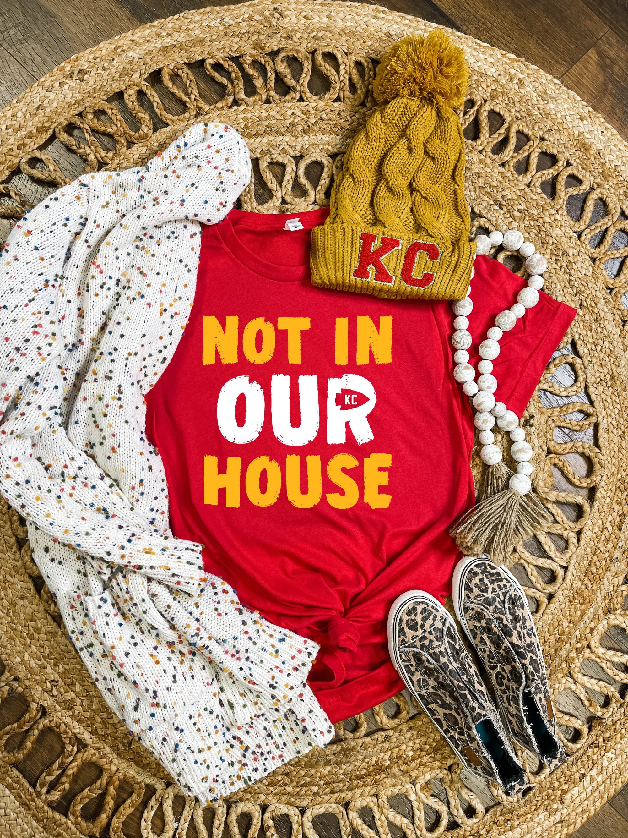 **HALFTIME DEALS** Not In Our House Red Tee