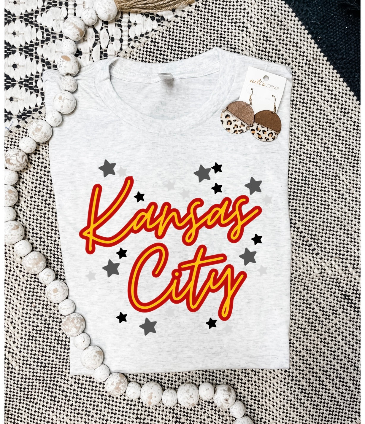 Kansas City Football Retro Distressed Sweatshirt - Olive Street Boutique