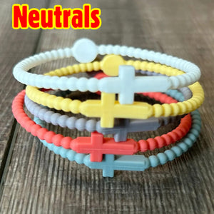 **PREORDER** Silicone Cross Bracelet Set of 5