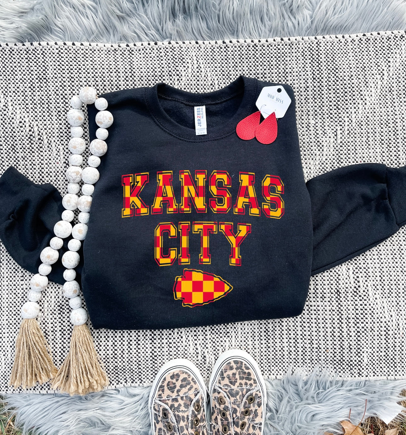 Checkered Kansas City Arrowhead Black Option