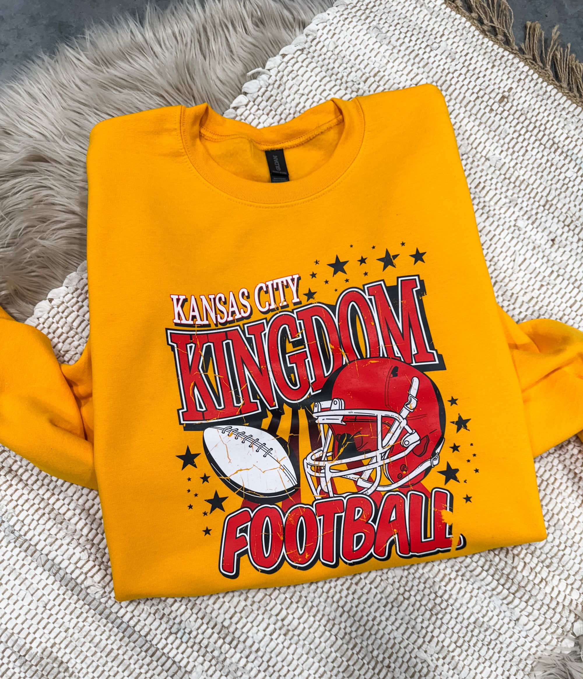 **READY TO SHIP** Kansas City Kingdom Football Stars Gold Sweatshirt