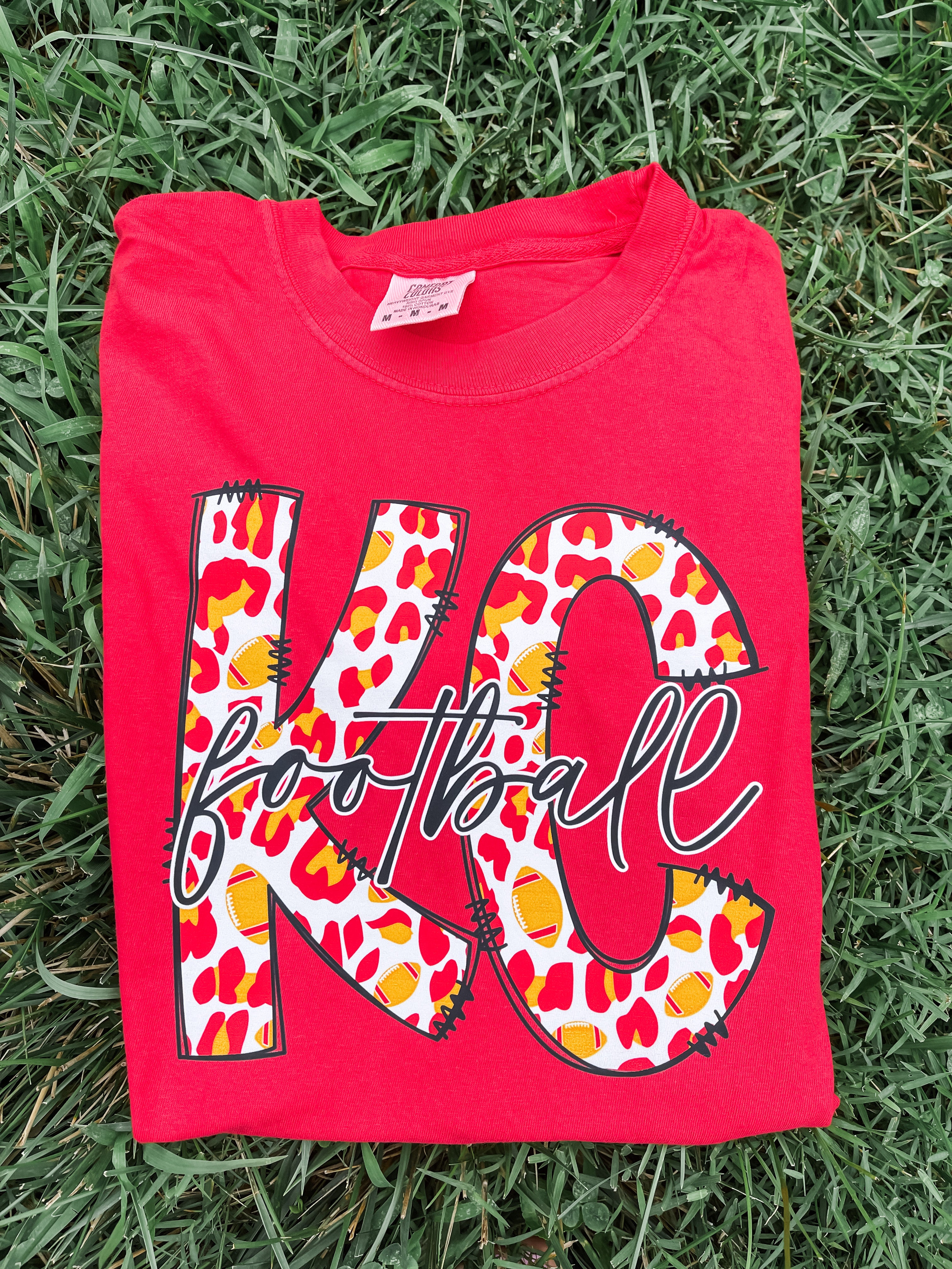 KC Kansas City Red Leopard Tee - Olive Street Boutique