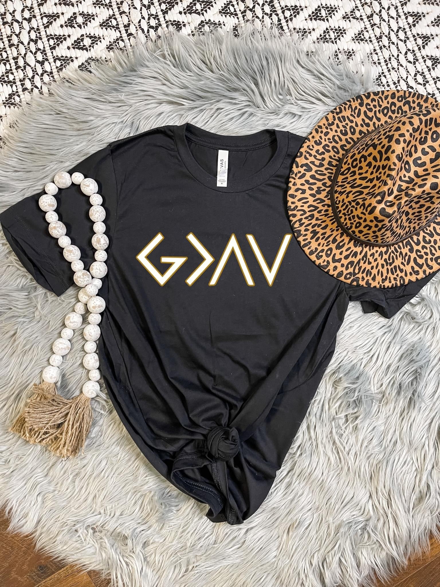 God Is Greater Symbols Black Tee