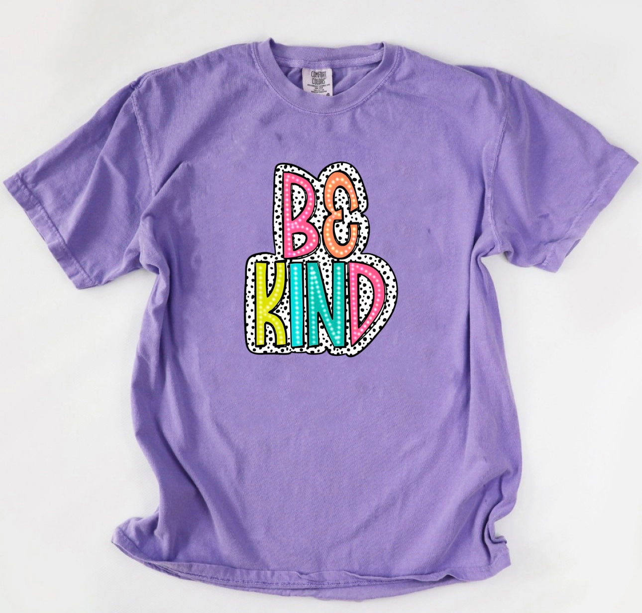 Doodle Be Kind Dalmatian Purple Tee