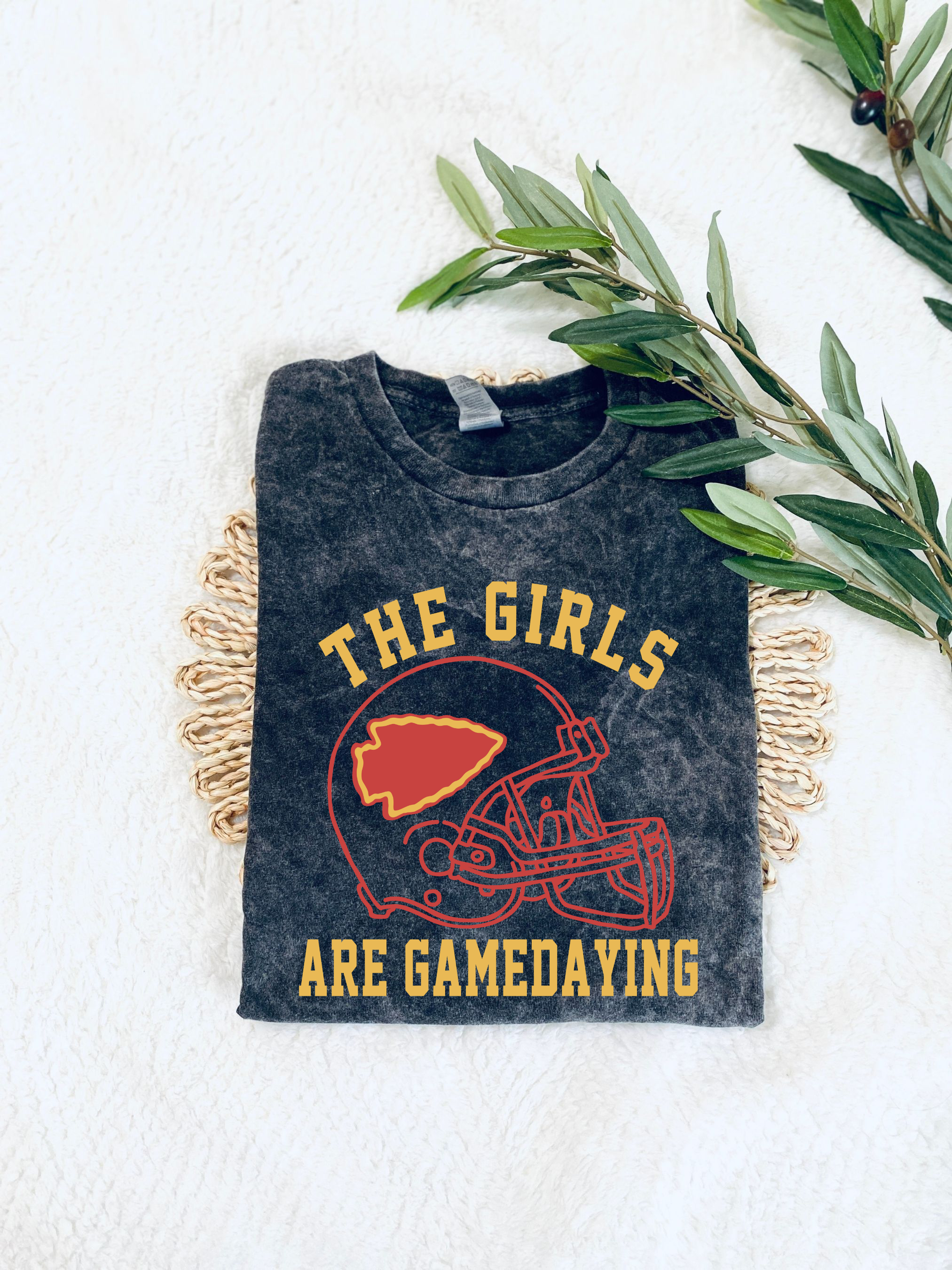 The Girls Are Gamedaying Mineral Wash Tee