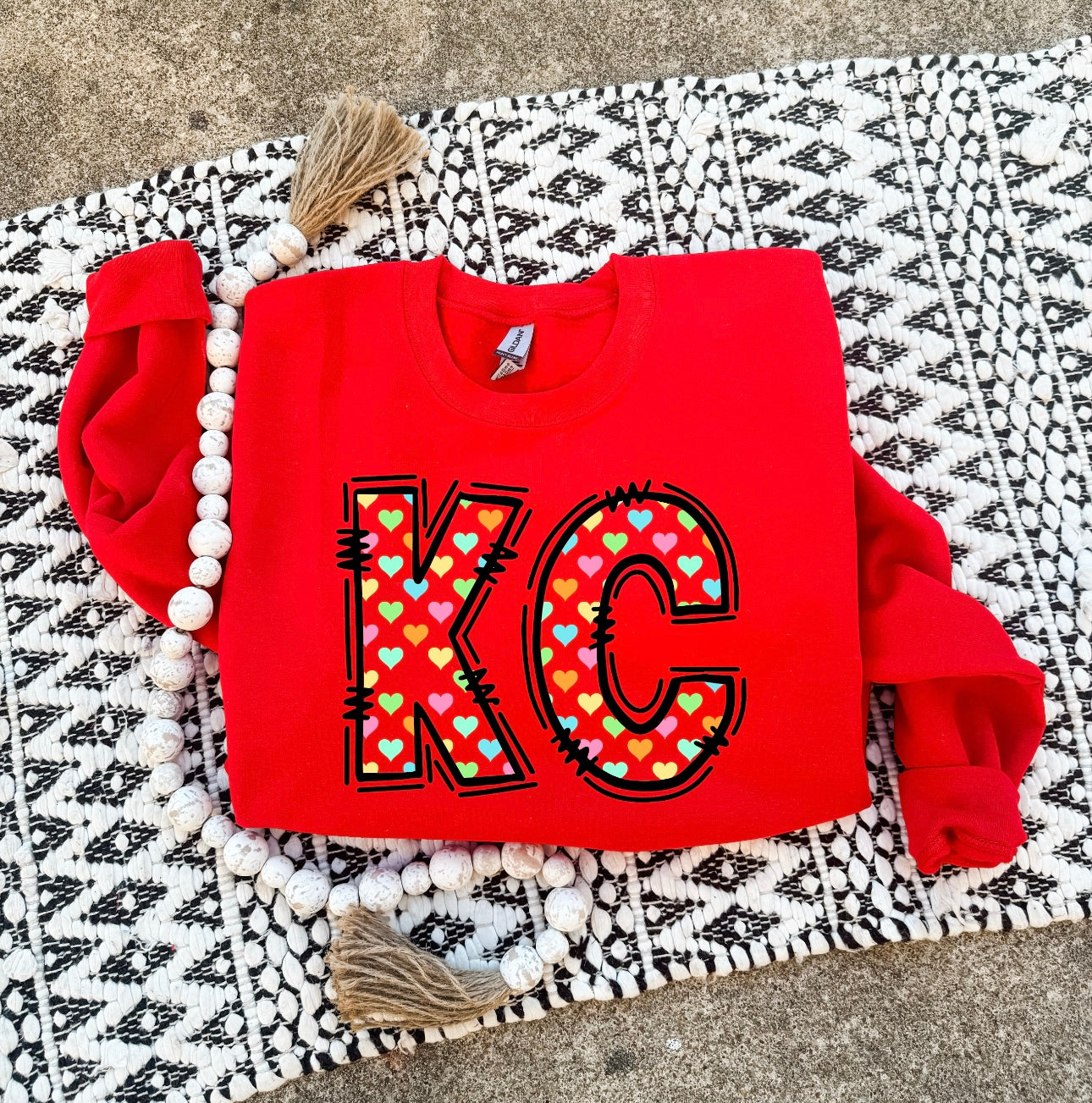 Kansas City Football Helmet Black Tee - Olive Street Boutique