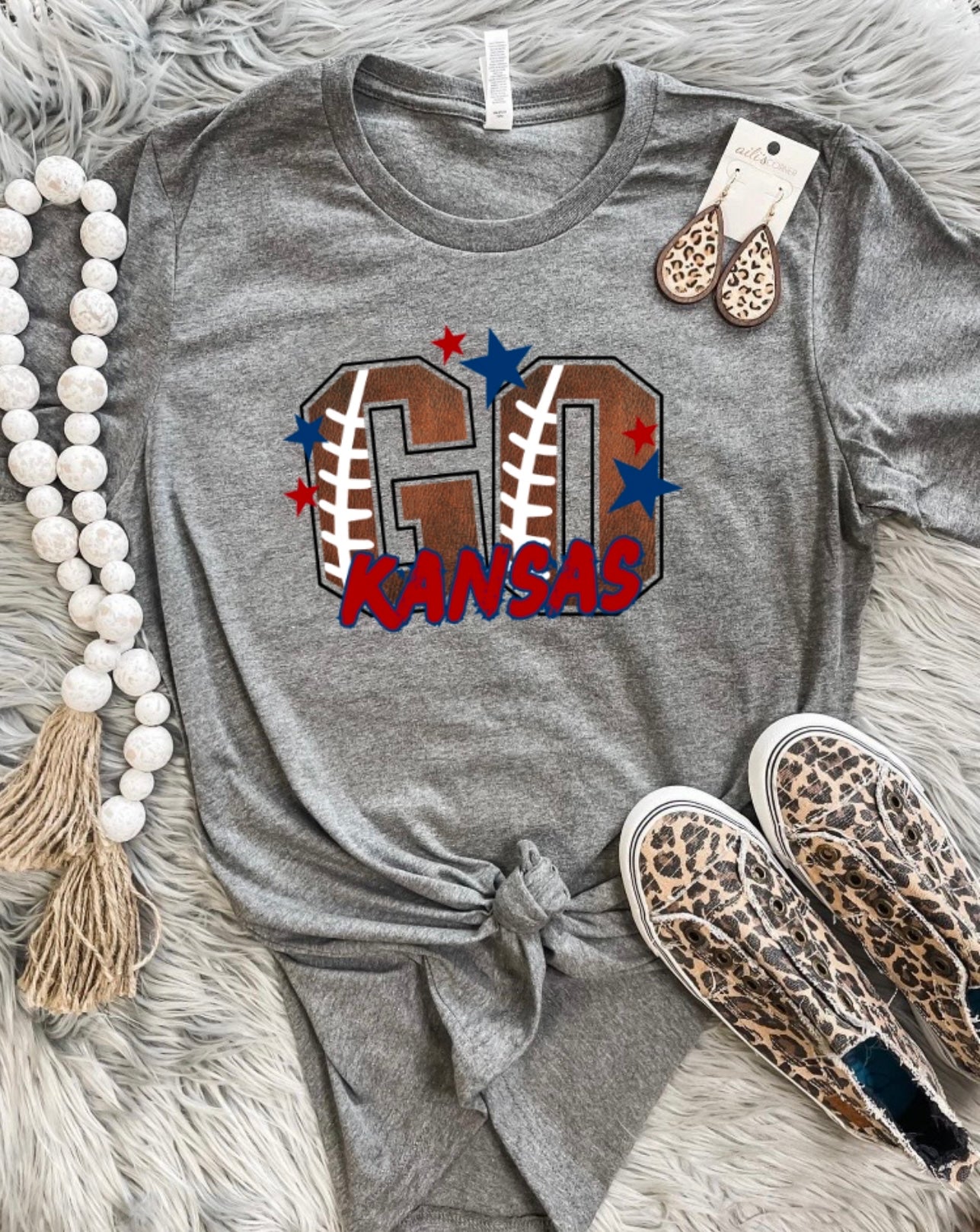 Go Kansas Stars Charcoal Tee