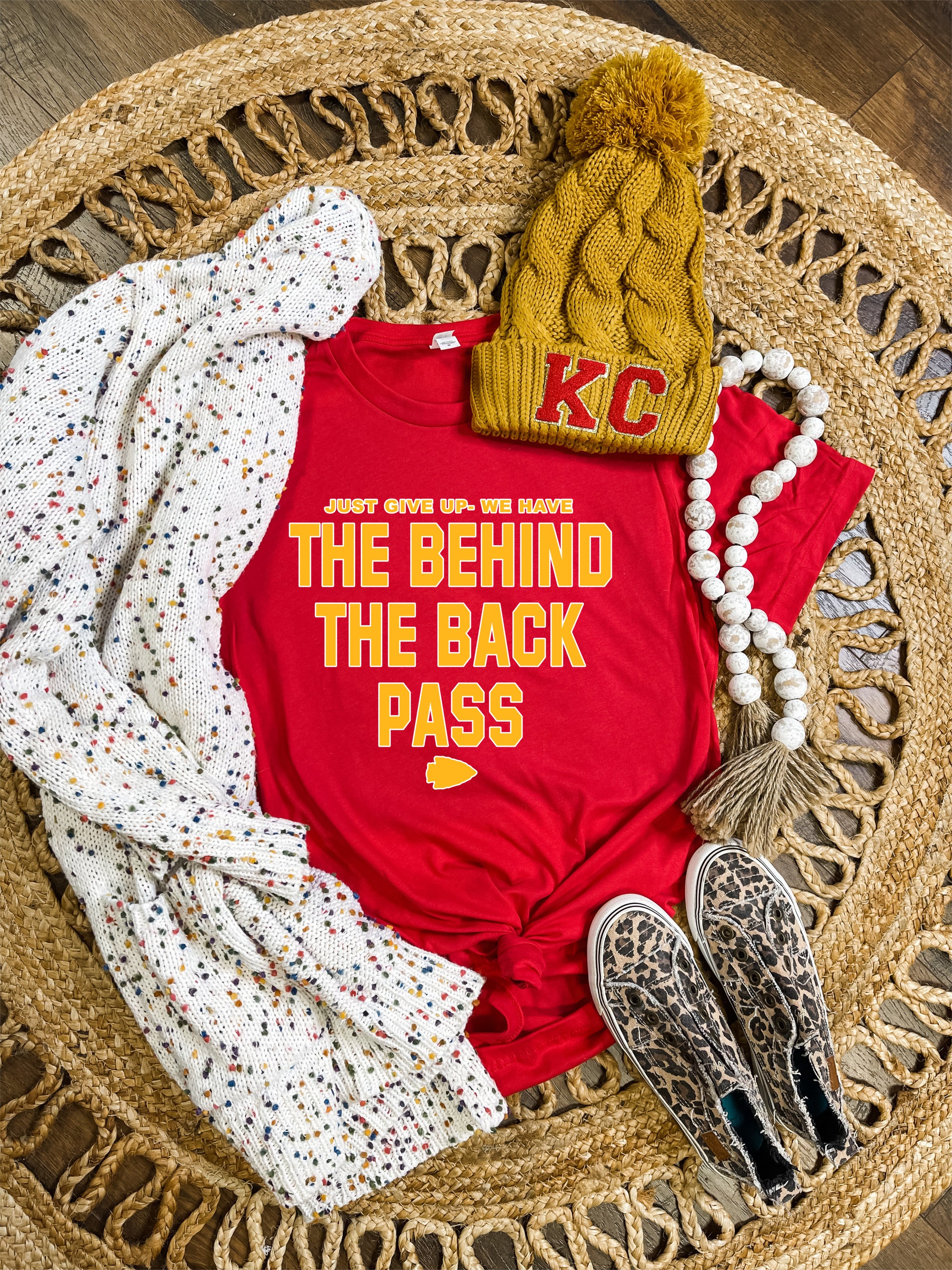 The Behind The Back Pass Red Tee