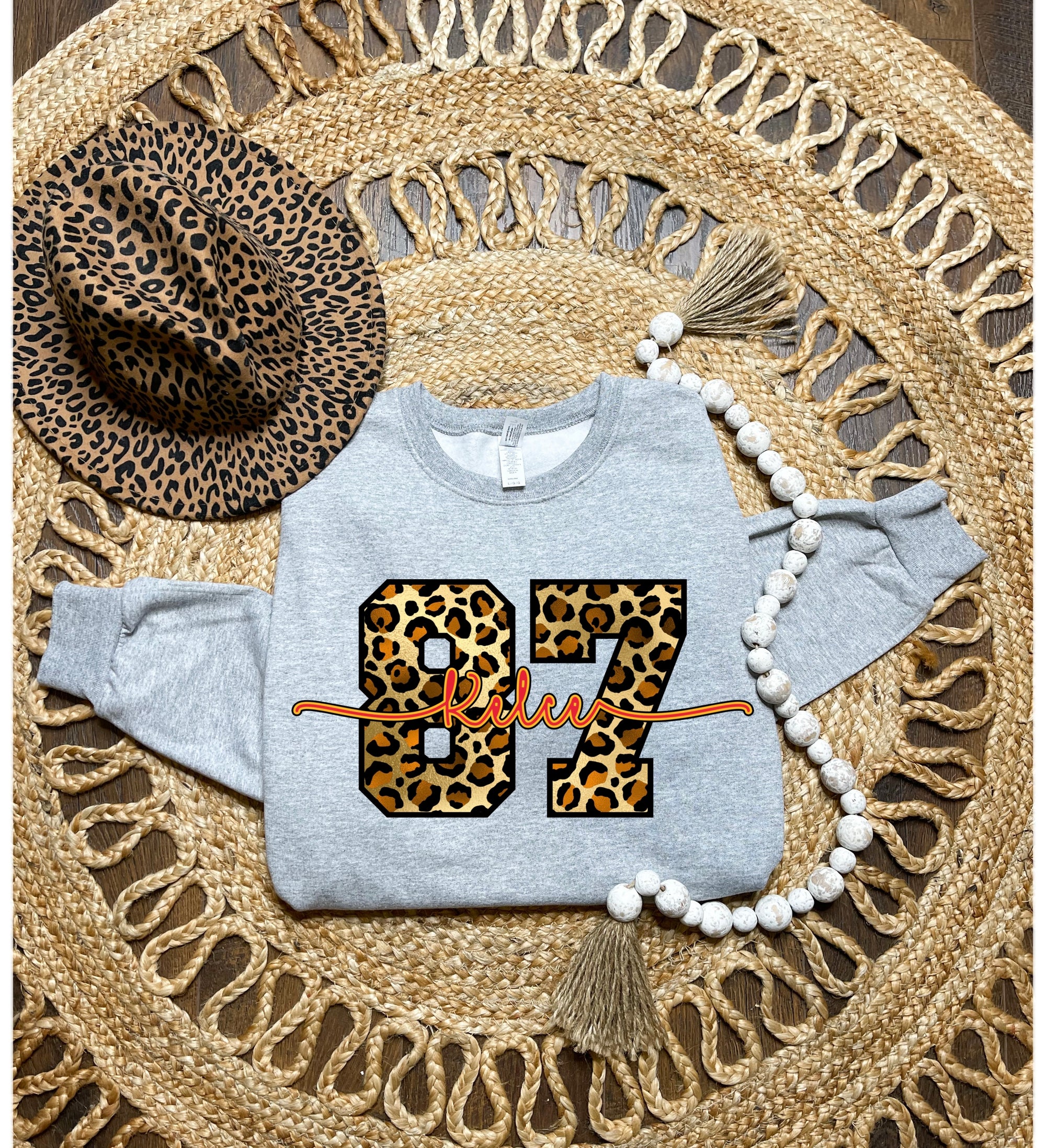 Leopard 87 Sports Grey Sweatshirt