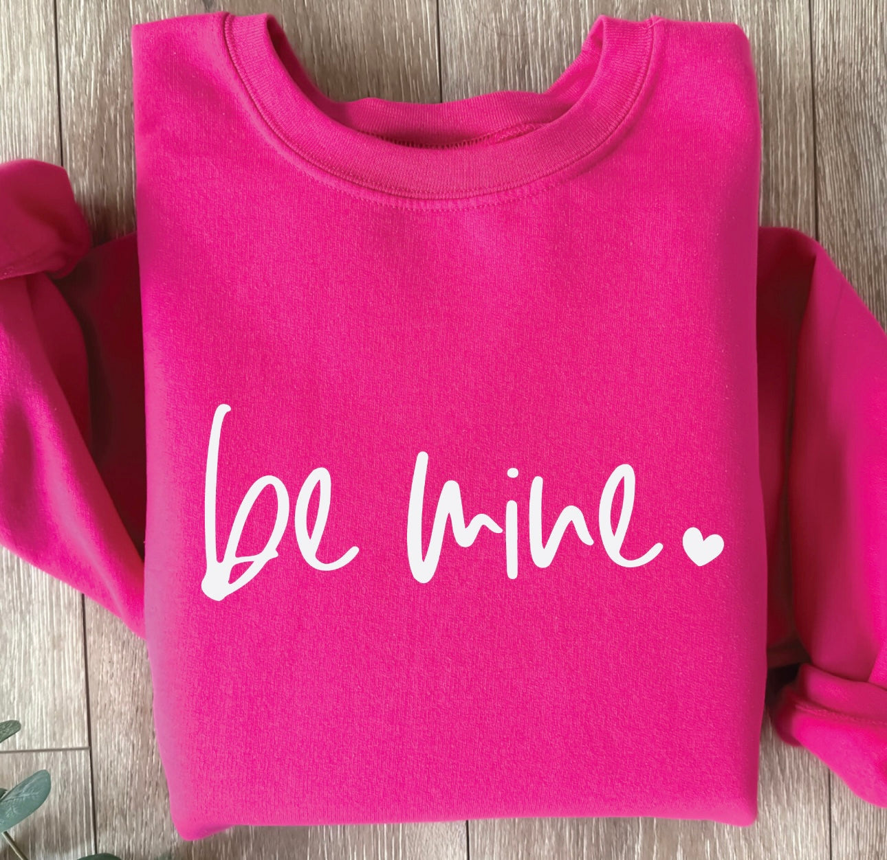 White Be Mine Script Heliconia Sweatshirt