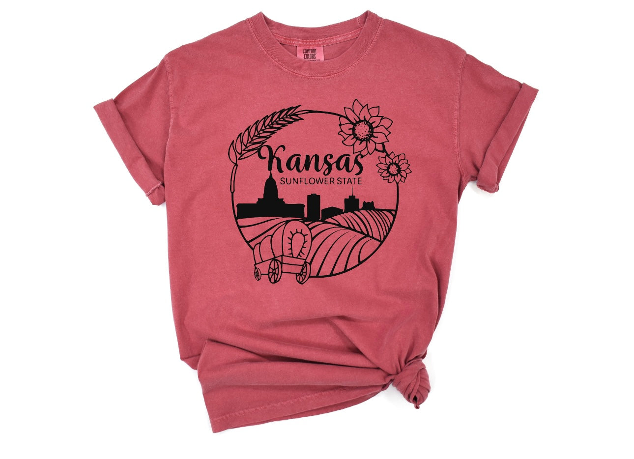 Kansas Sunflower State Crimson Tee