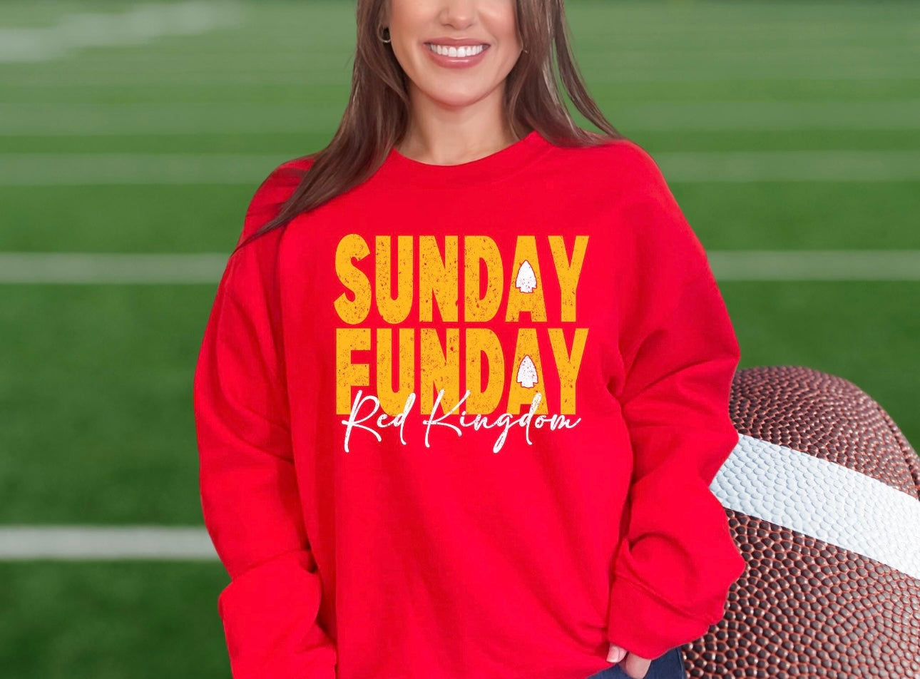 **HALFTIME DEAL** Sunday Funday Red Kingdom Red Sweatshirt