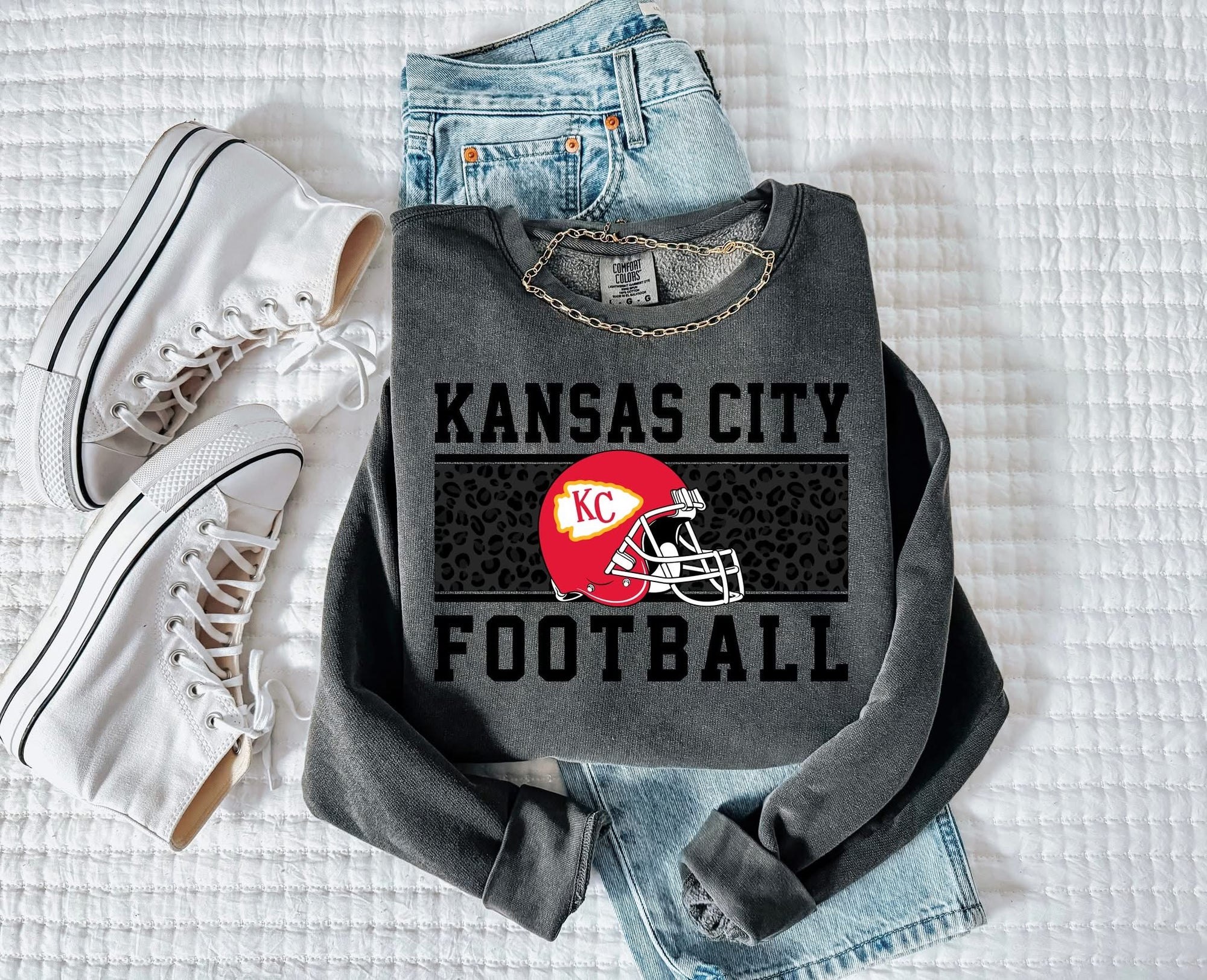 **DEAL OF THE DAY** Black Leopard Kansas City Football Pepper Option