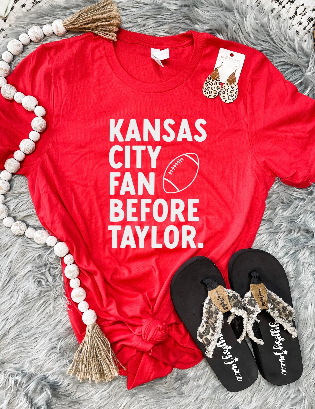 KC Fan Before Taylor Red Tee