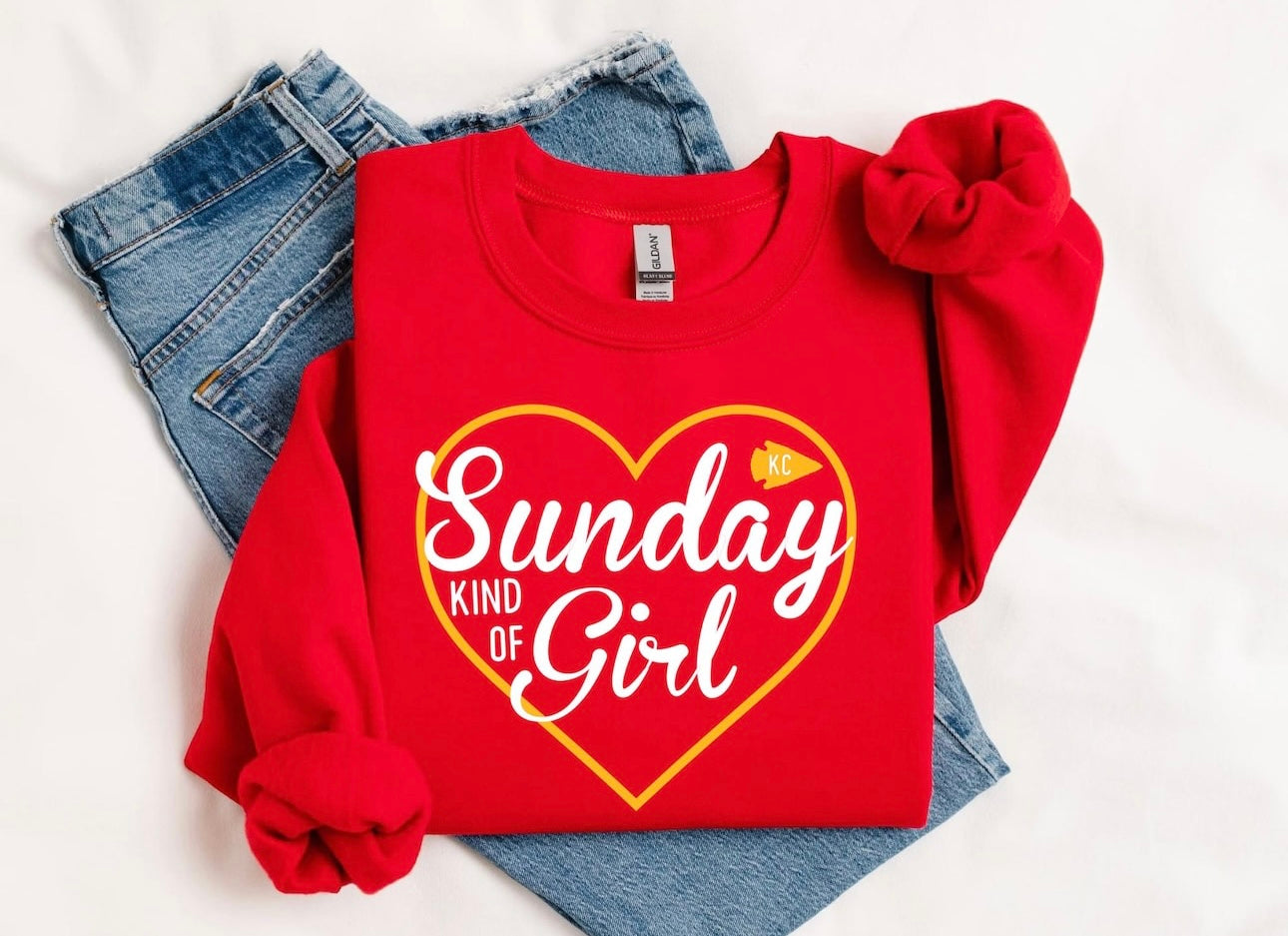 **HALFTIME DEAL** Sunday Kind Of Girl Red Sweatshirt