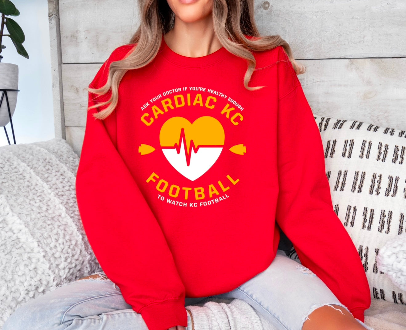 **READY TO SHIP** Ask Your Doctor KC Football Red Sweatshirt