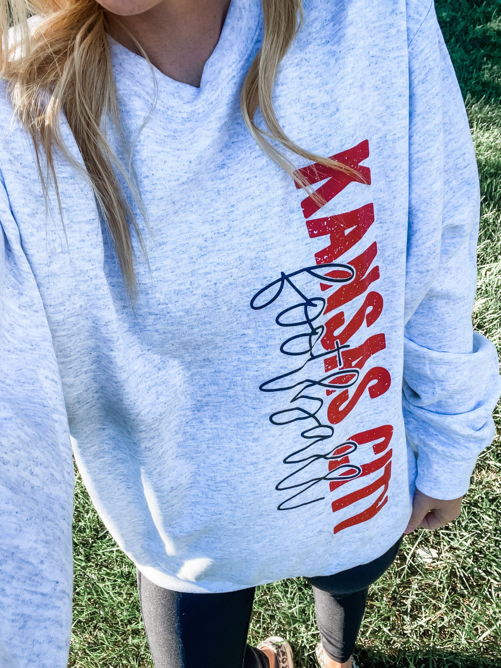 Game Day Kansas City Tie Dye Grey Sweatshirt - Olive Street Boutique