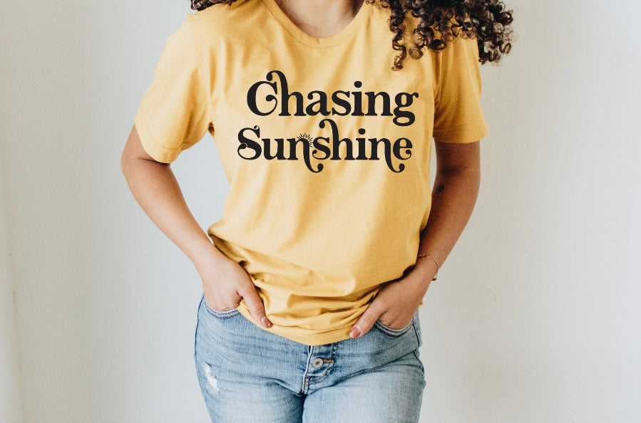 Chasing Sunshine Heather Yellow Gold Tee