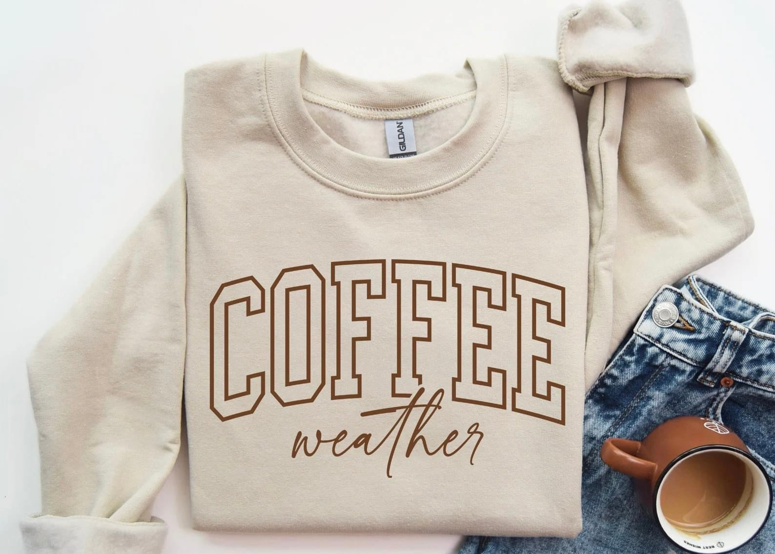 Brown Coffee Weather Sand Sweatshirt