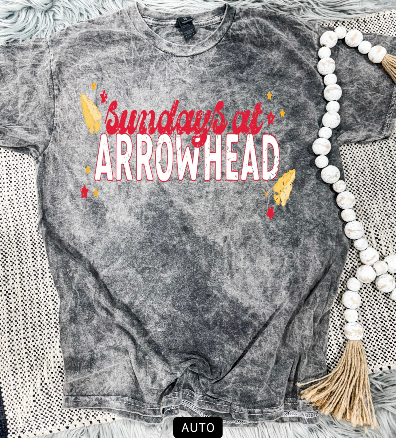 **HALFTIME DEAL** Sundays At Arrowhead Grey Mineral Wash Tee